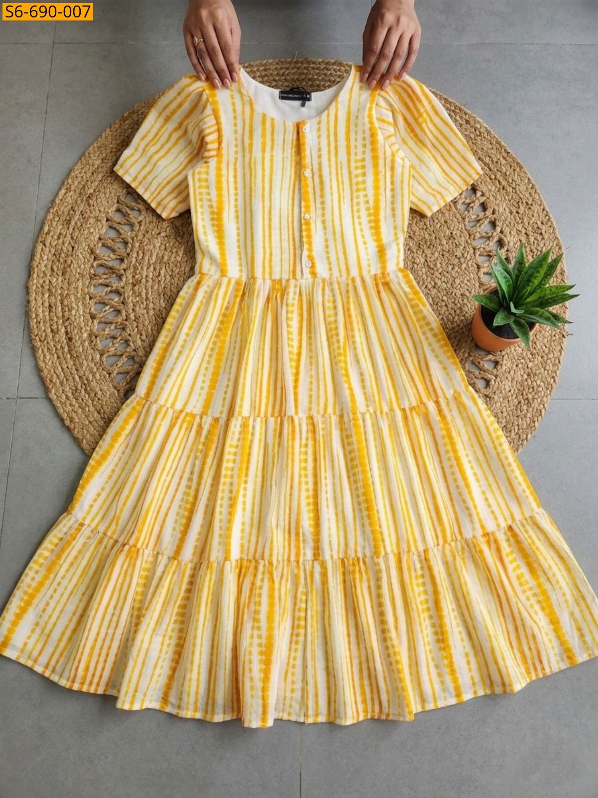 Yellow Soft Cotton Maxi