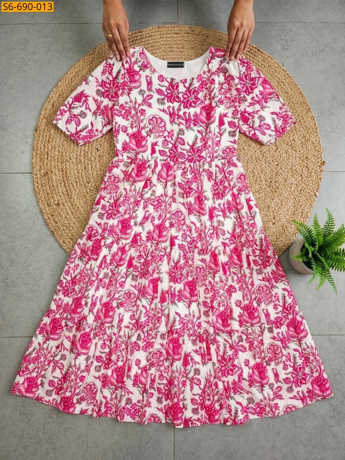 Pink Soft Cotton Maxi