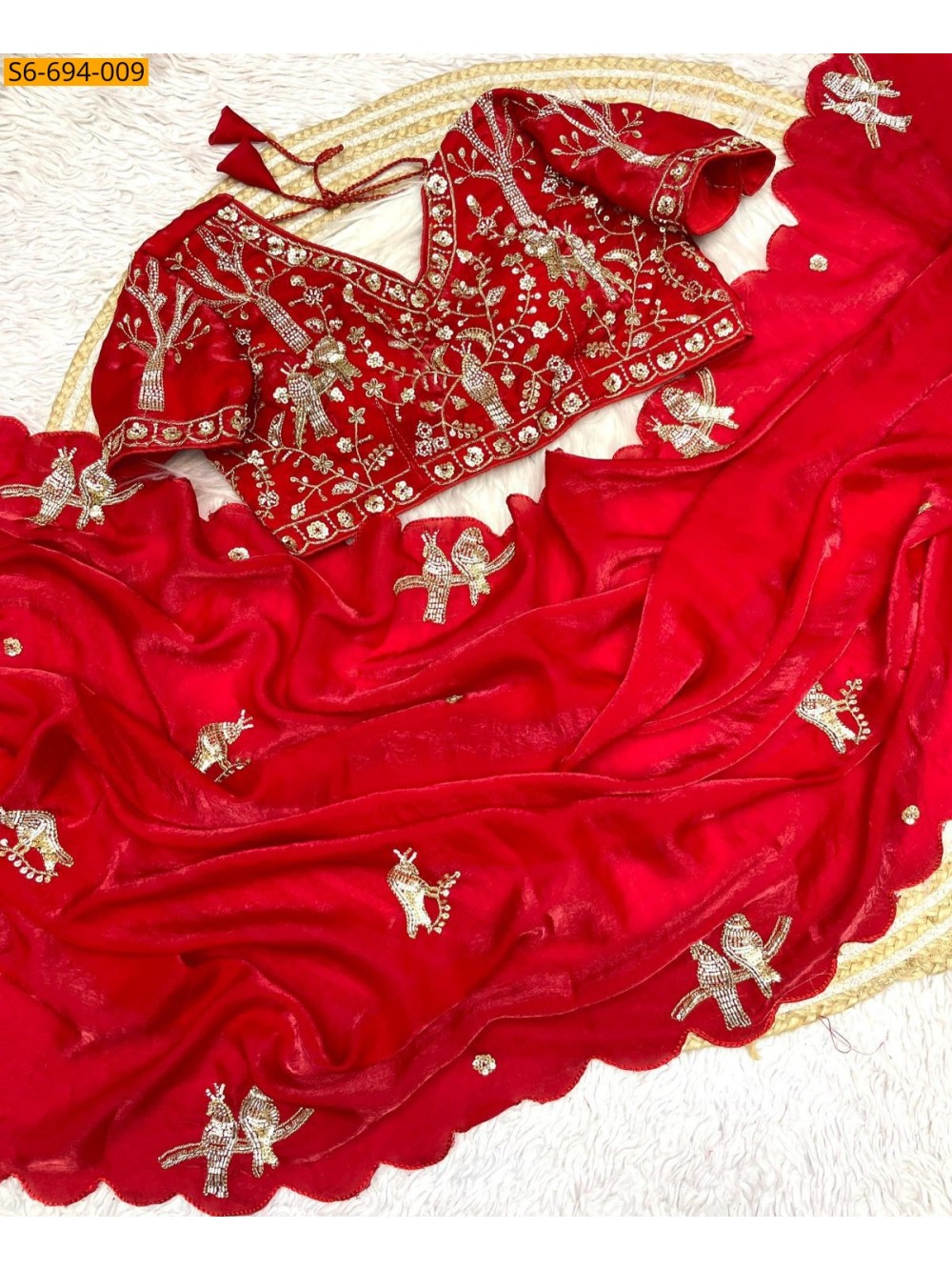 Premium Fandy Satin Sarees