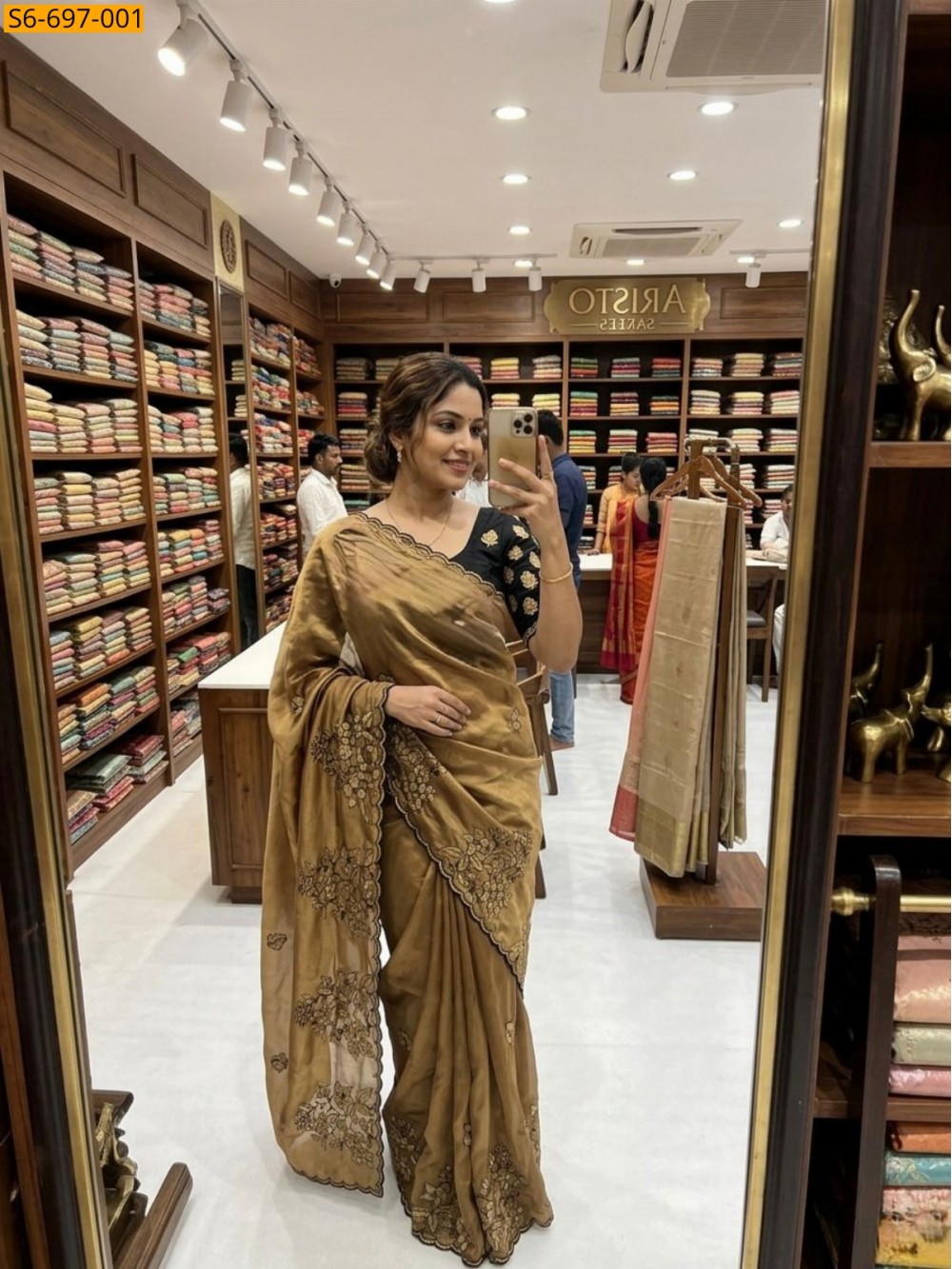 Choco Brown Fancy Rangoli silk Saree Choco Brown Fancy Rangoli silk Saree