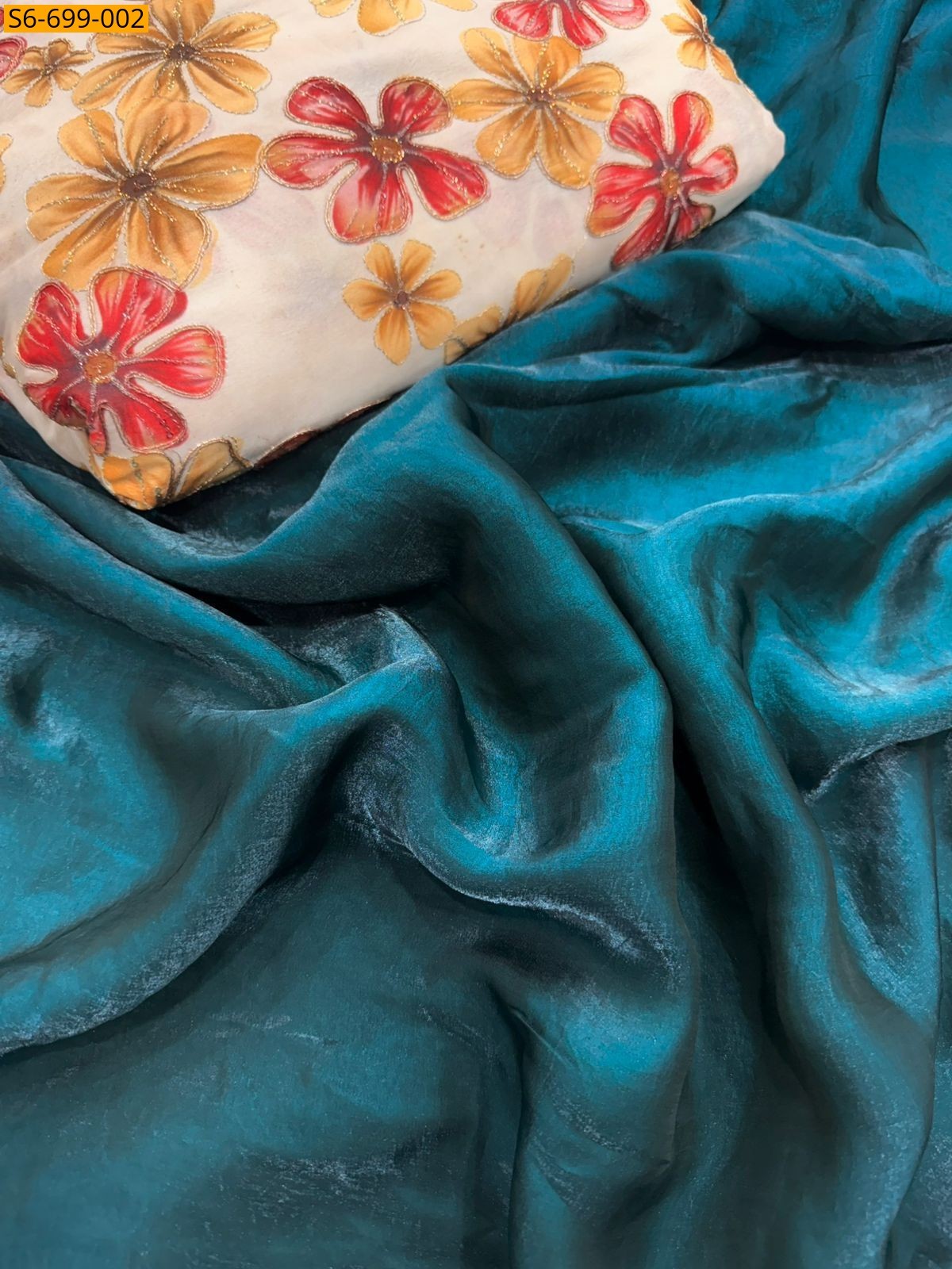 Morpitch Space Fendy Sattin Saree