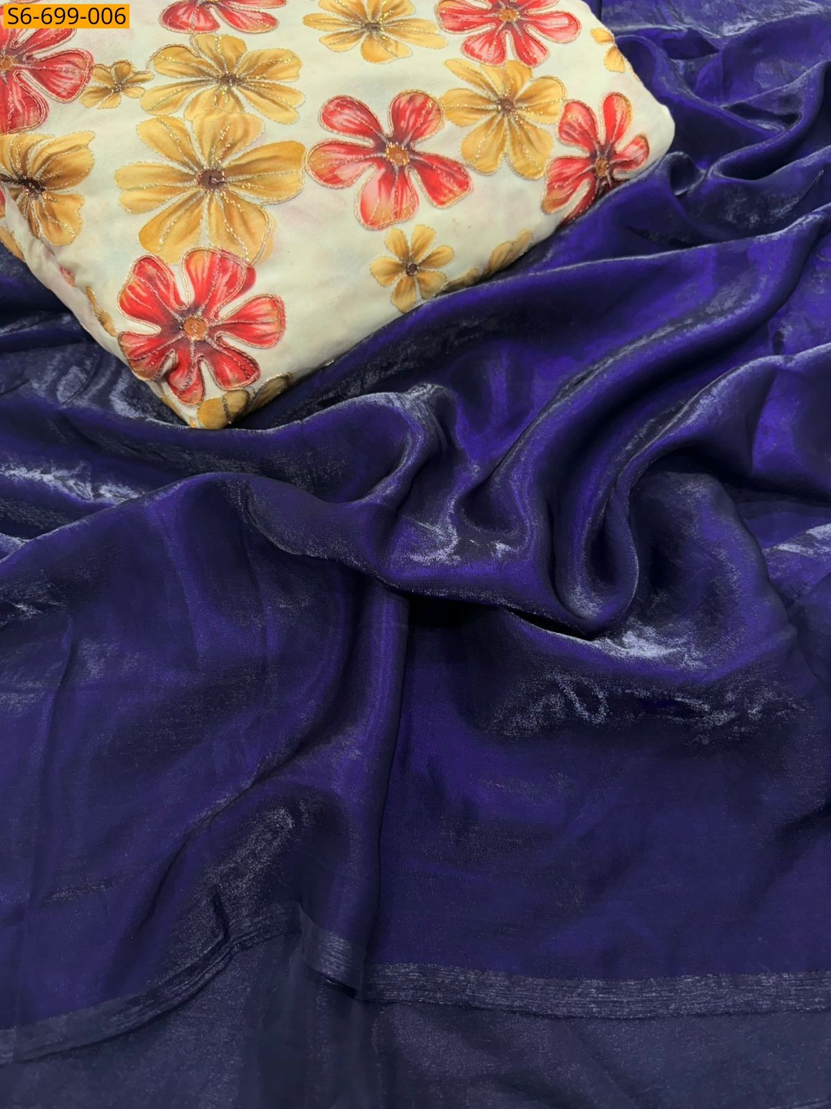 Violet Space Fendy Sattin Saree