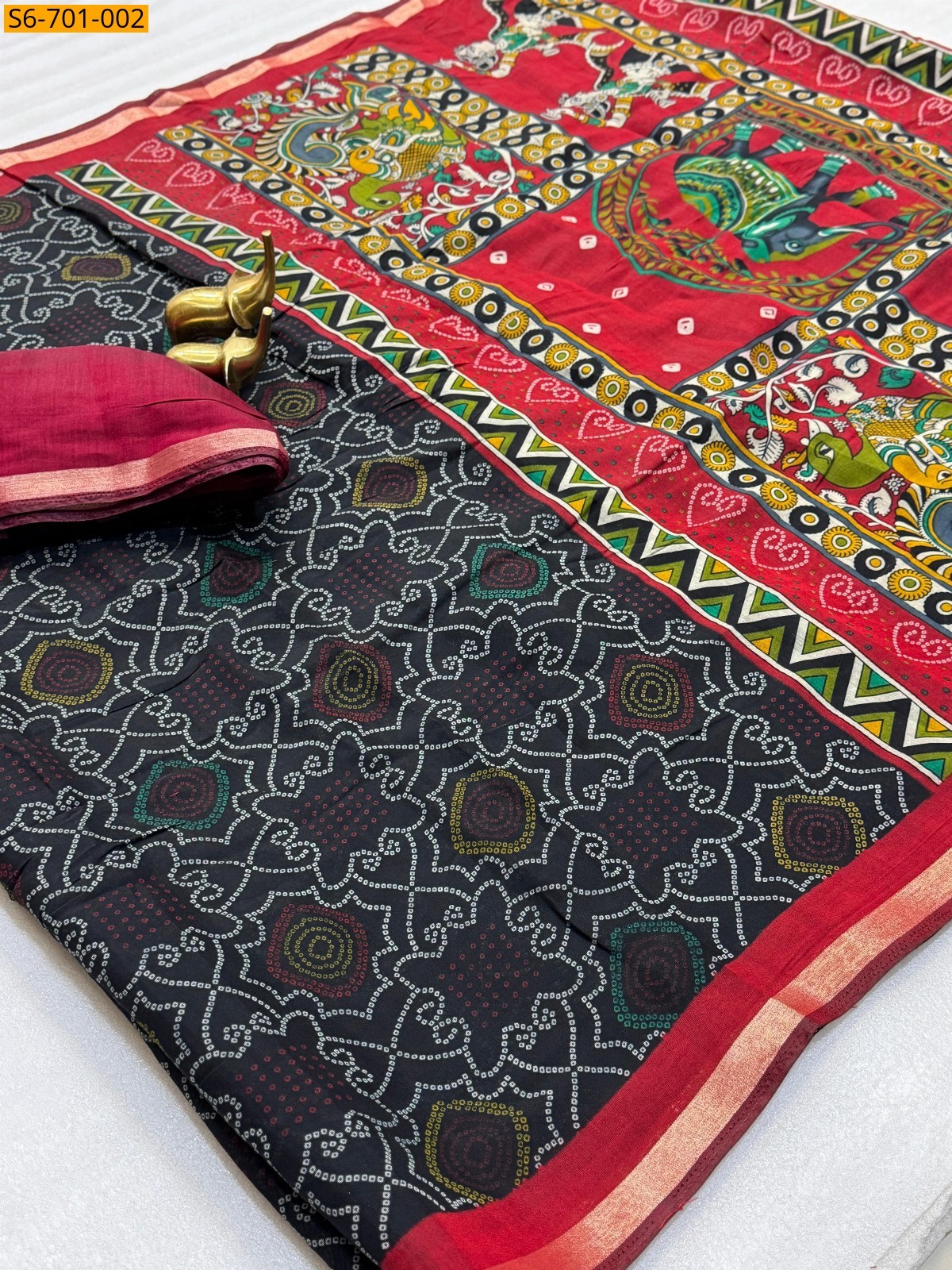 Navy Blue Mangalagiri silk saree