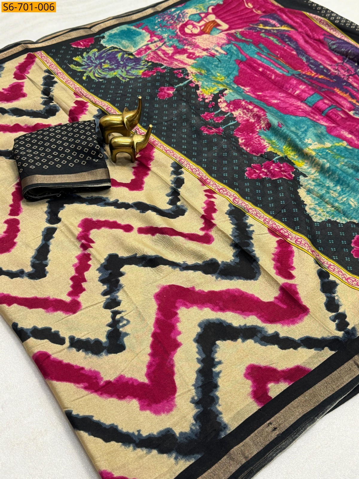 Beige Mangalagiri silk saree