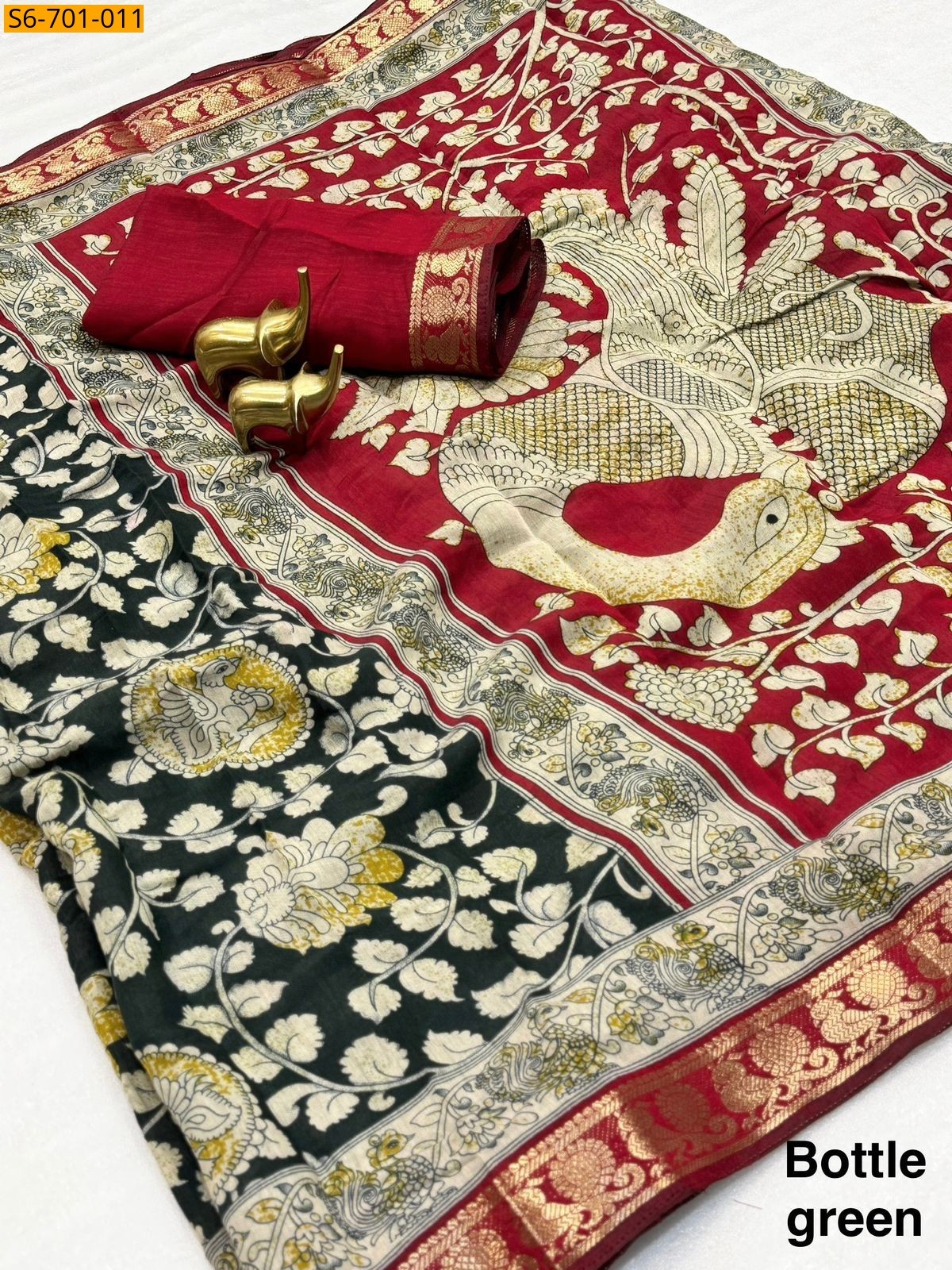 Black Mangalagiri silk saree