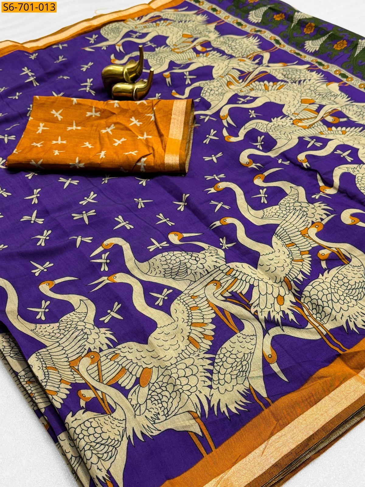 Violet Mangalagiri silk saree