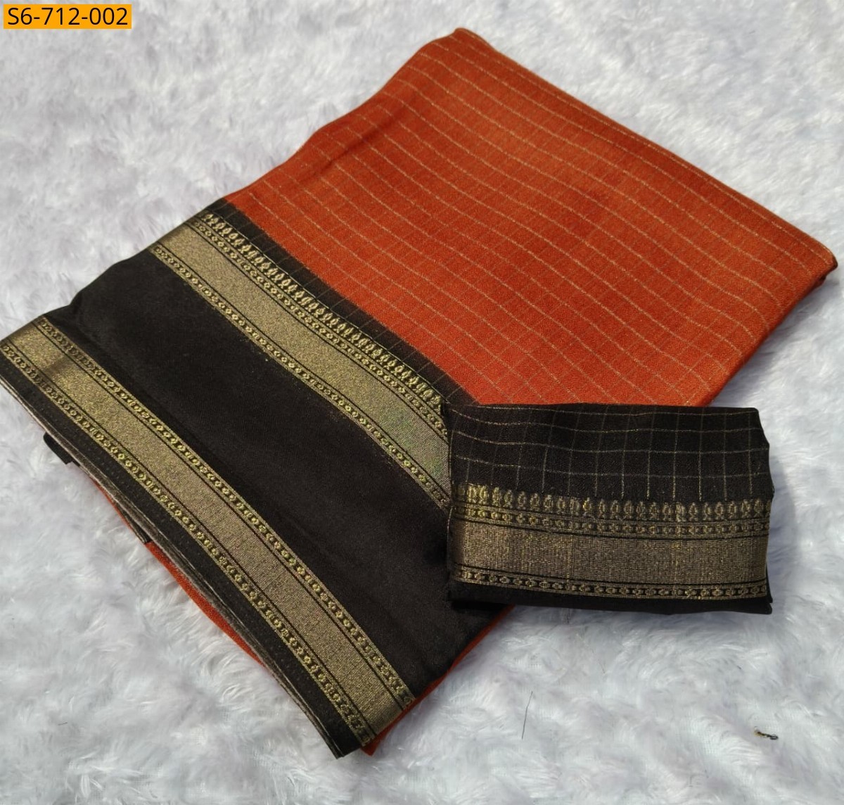 Orange Fancy mysore silk sarees
