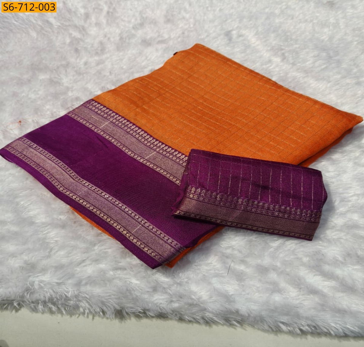Orange Fancy mysore silk sarees