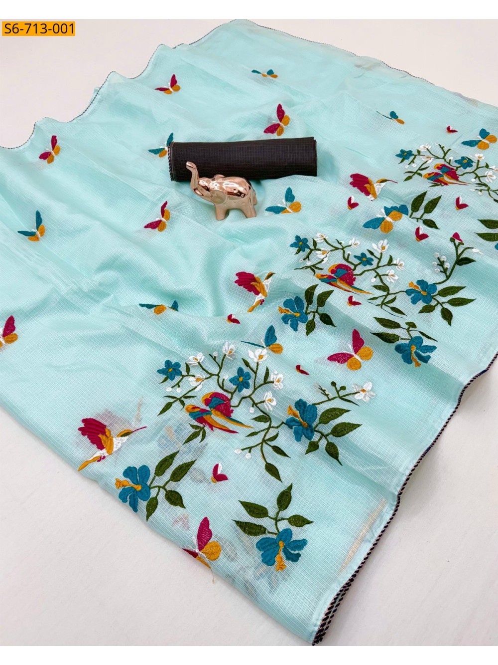 Premium kota Embroidery Saree