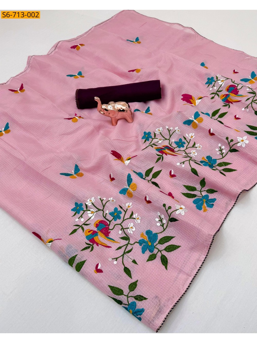 Premium kota Embroidery Saree