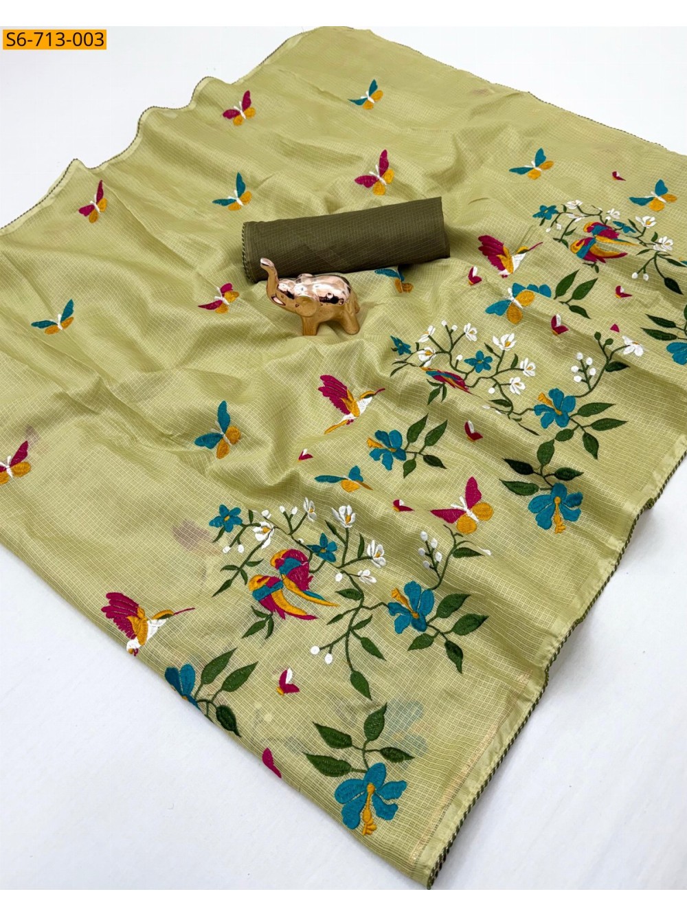 Premium kota Embroidery Saree