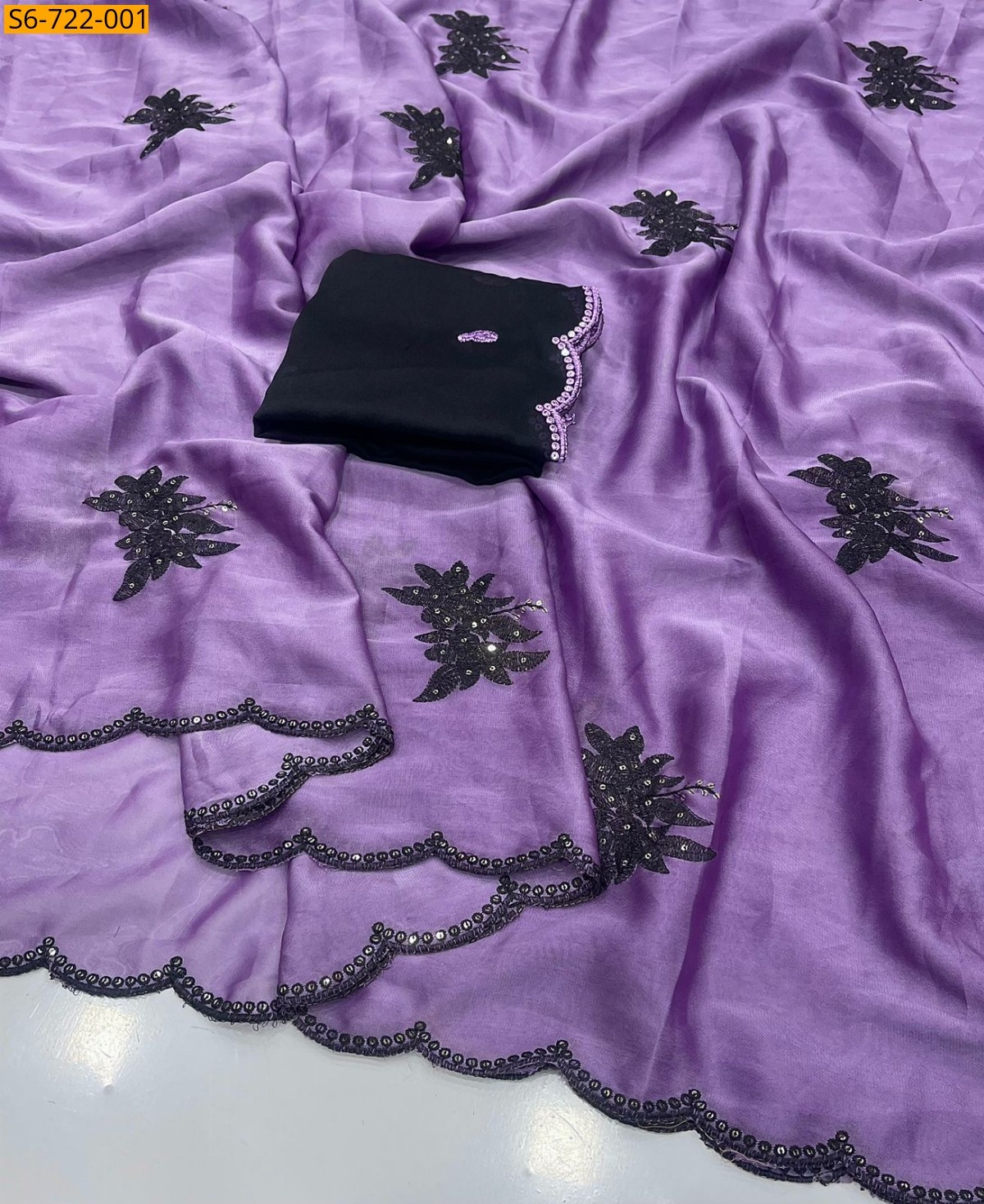 Lavender Rangoli Silk Saree