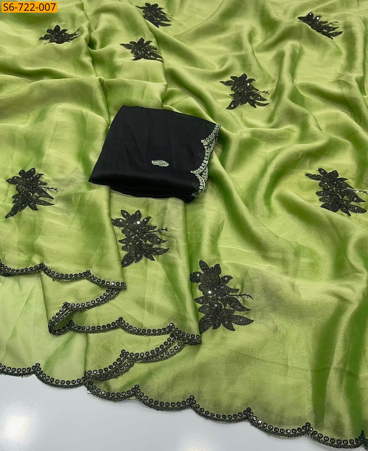 Green Rangoli Silk Saree
