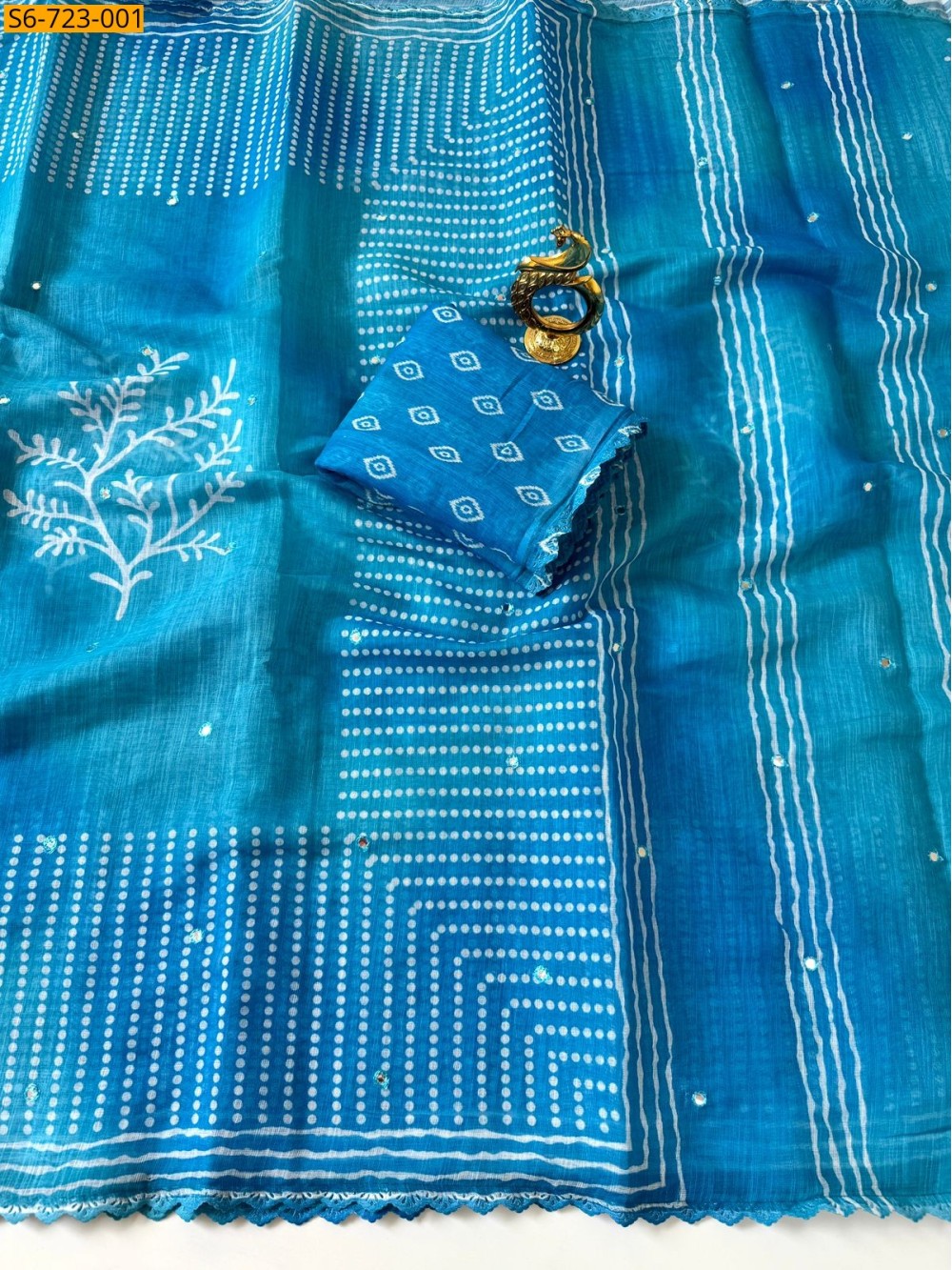 Blue Soft Linen cotton Saree Blue Soft Linen cotton Saree