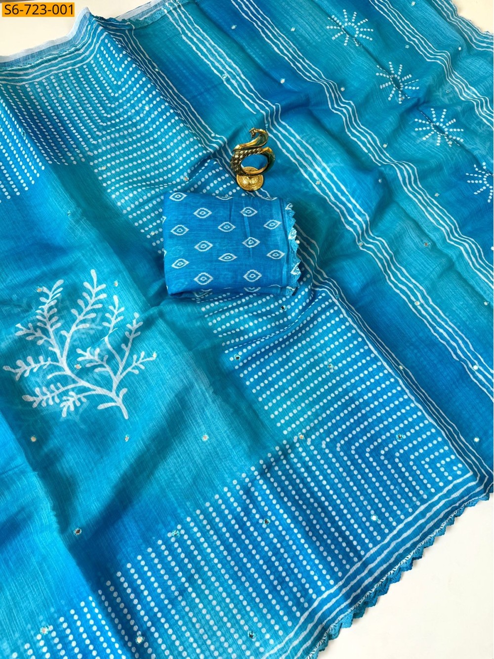 Blue Soft Linen cotton Saree Blue Soft Linen cotton Saree