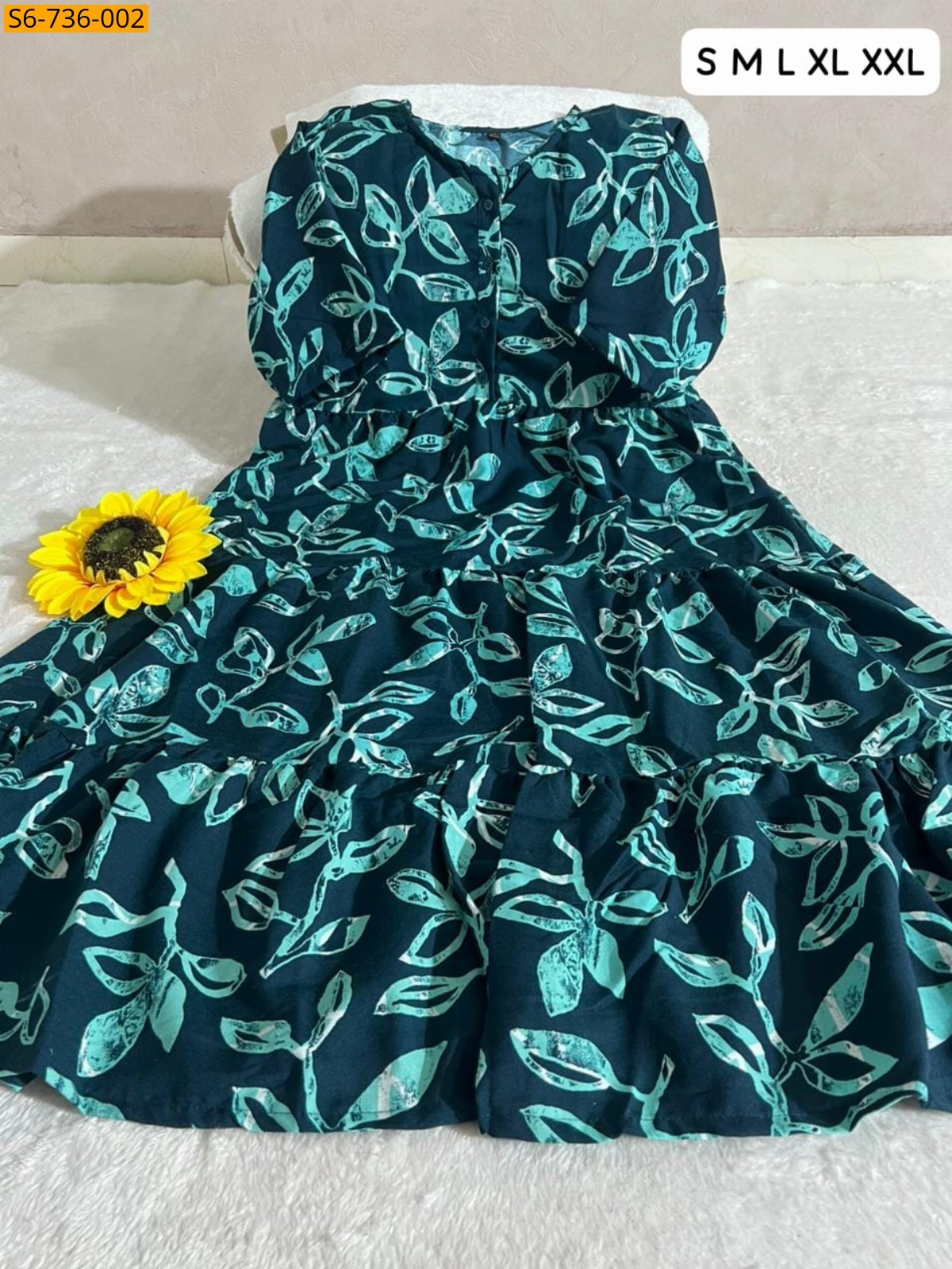 Navy Blue Cotton Maxi