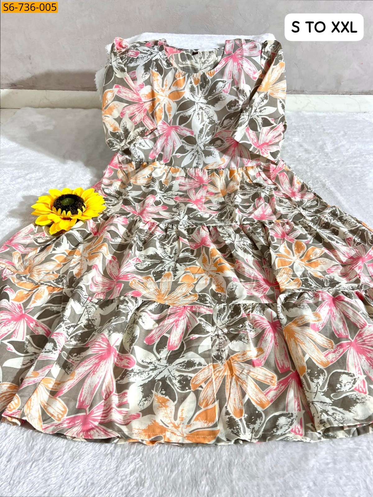 Multi Color Cotton Maxi