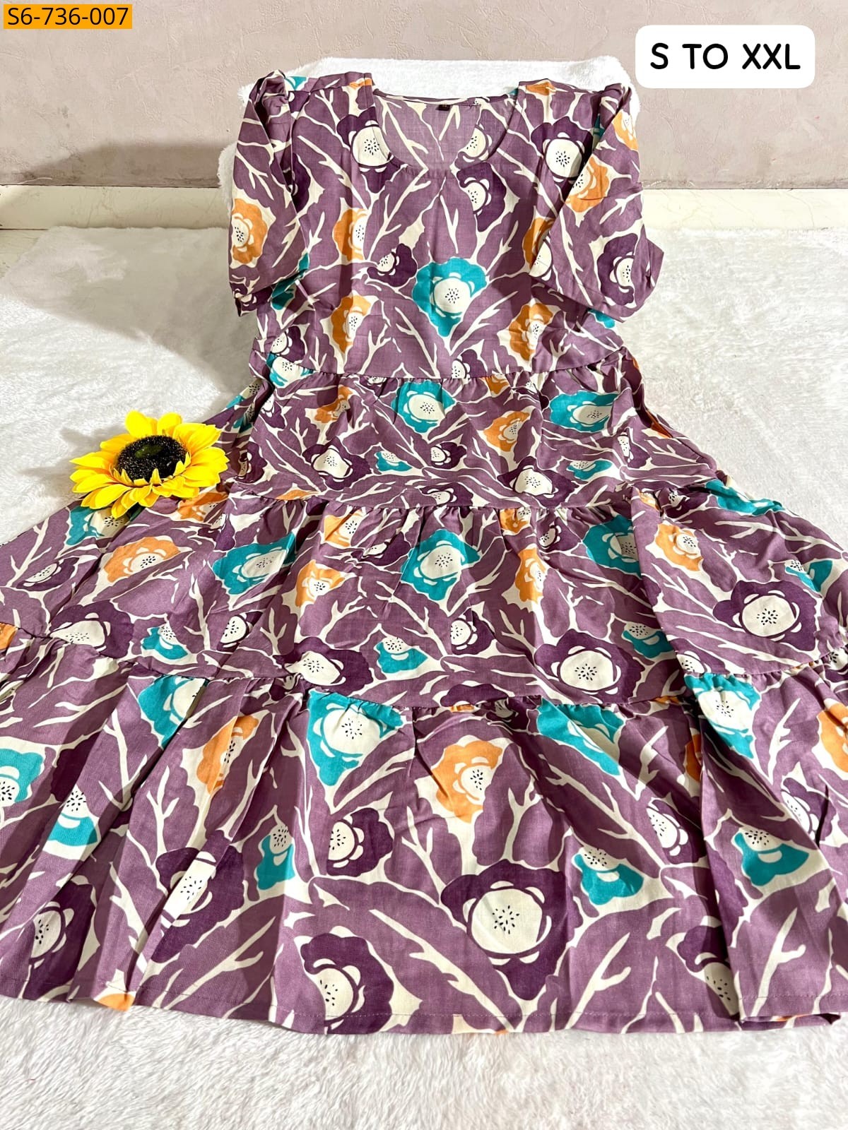 Multi Color Cotton Maxi