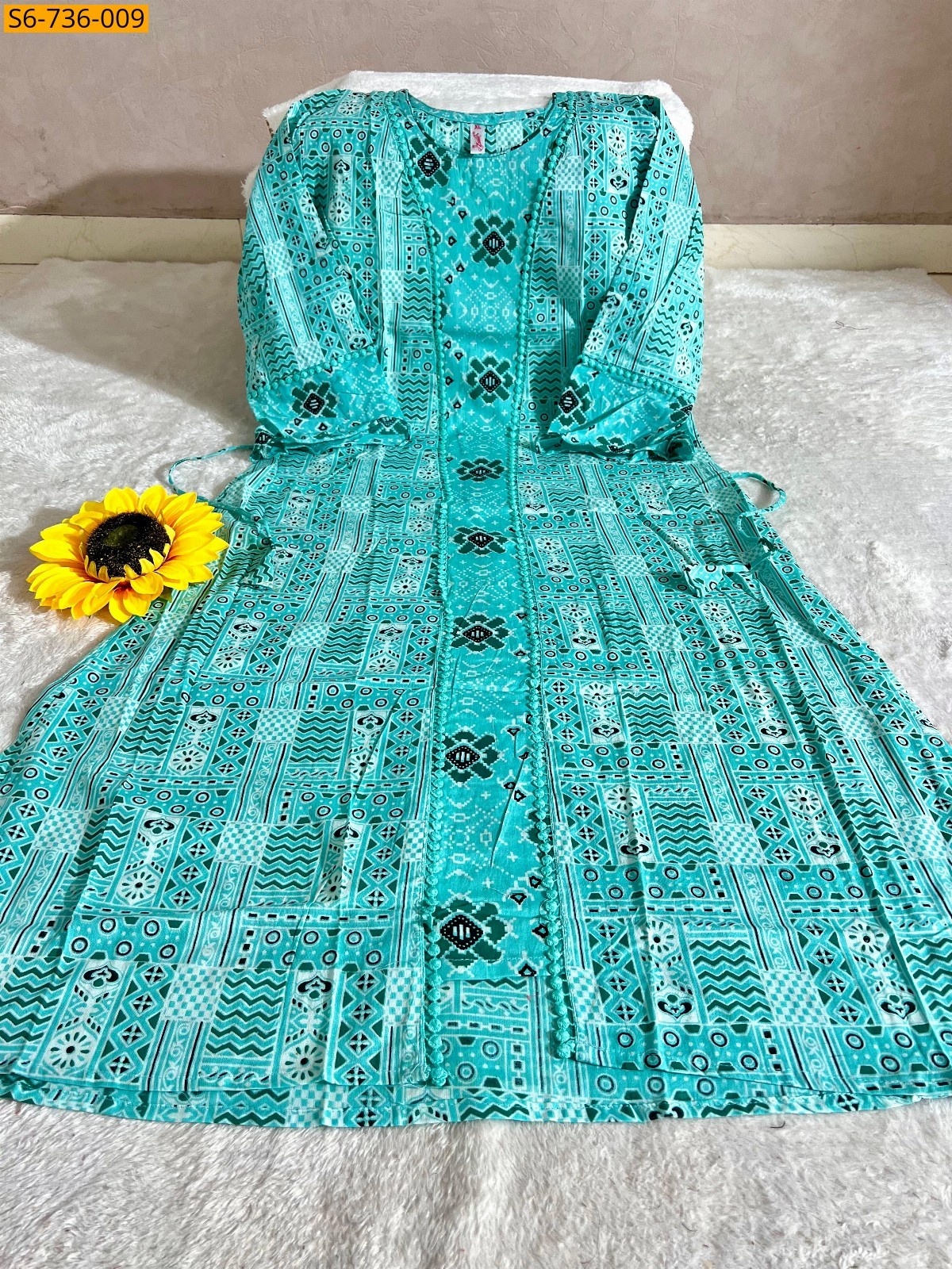 Sea Green Cotton Maxi