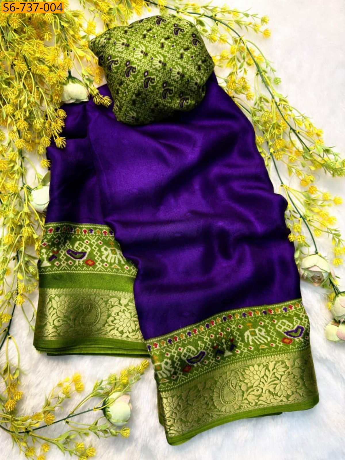 Purple Fancy Marshmellow  Saree