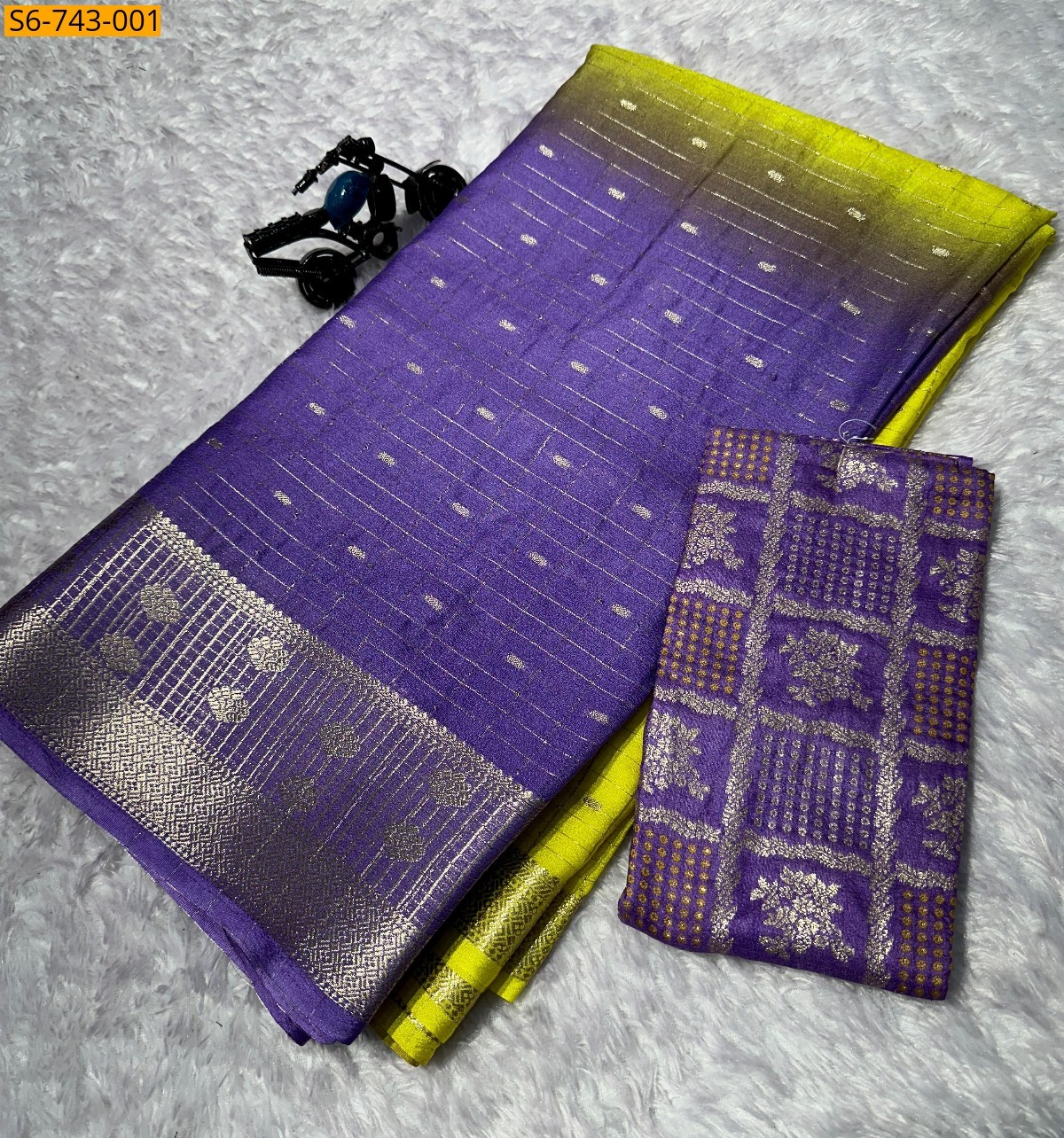 Lavender Fancy Georgette Saree