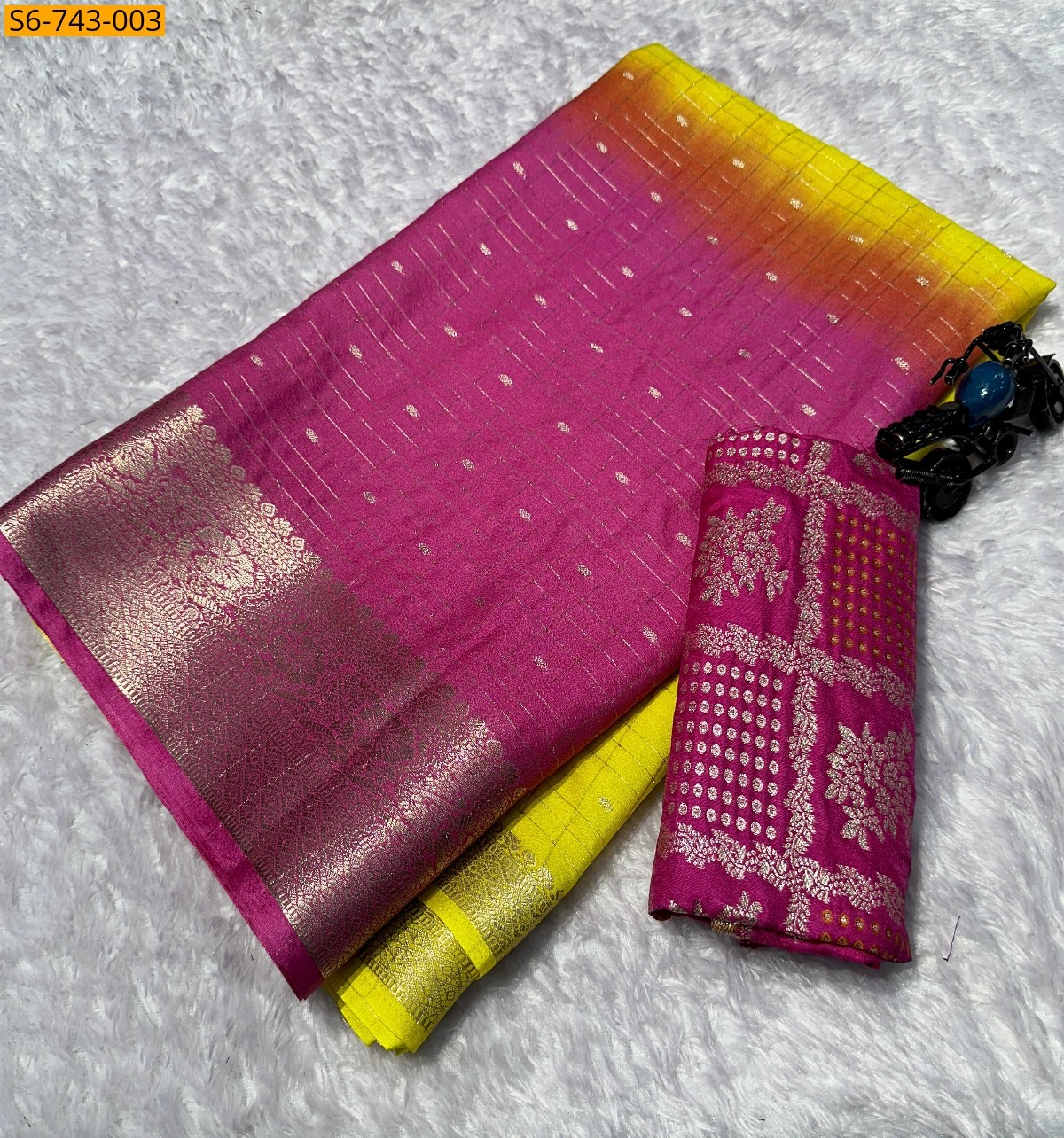 Pink Fancy Georgette Saree