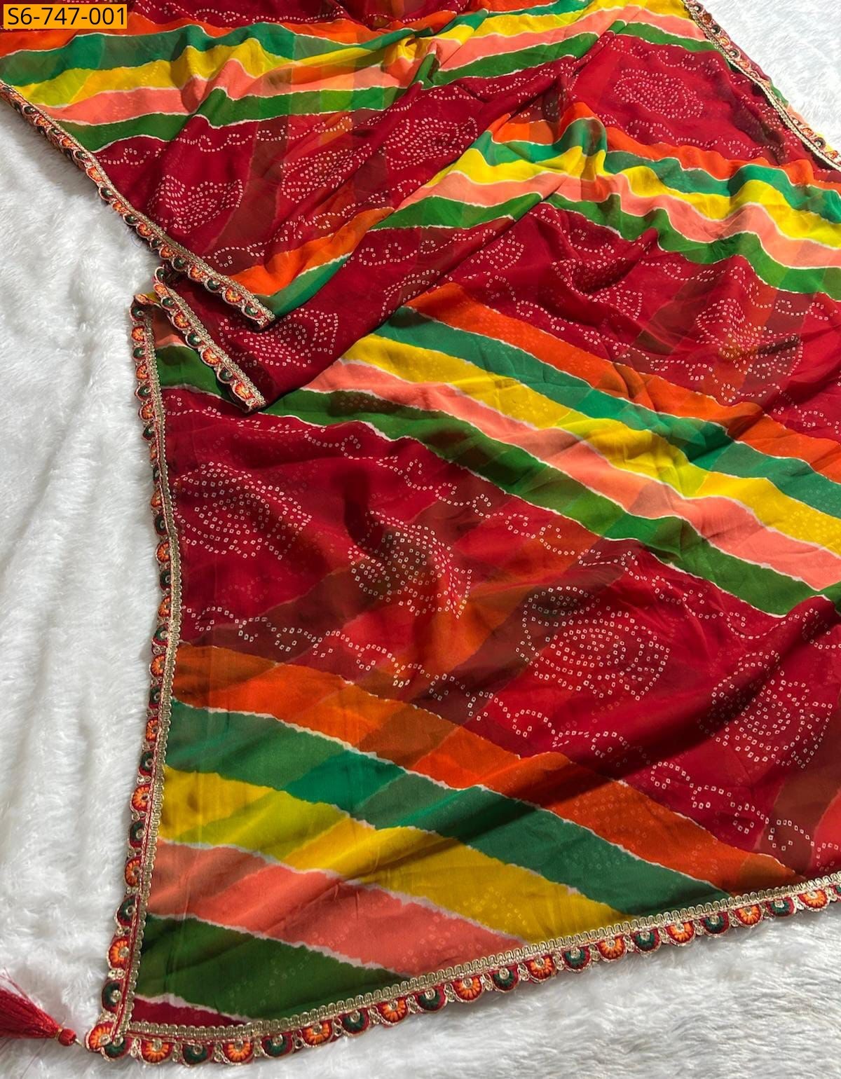 Multi Color Fancy Georgette Saree