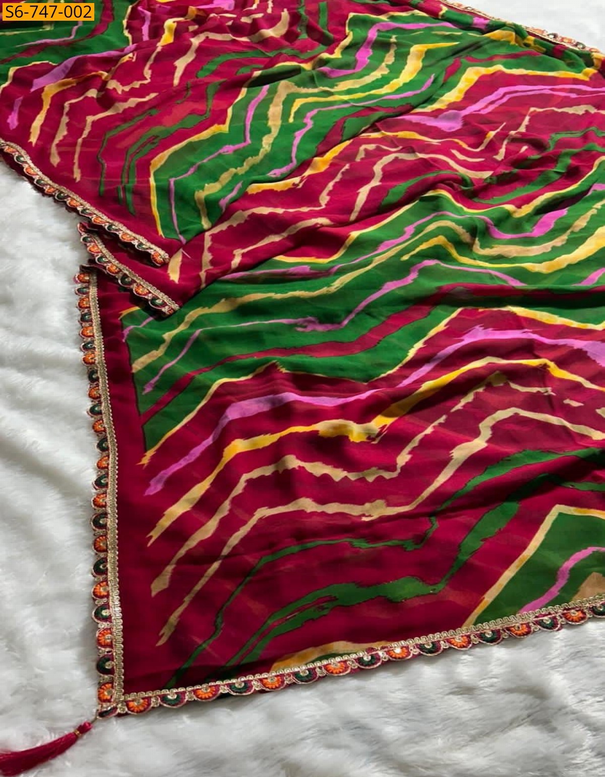 Multi Color Fancy Georgette Saree