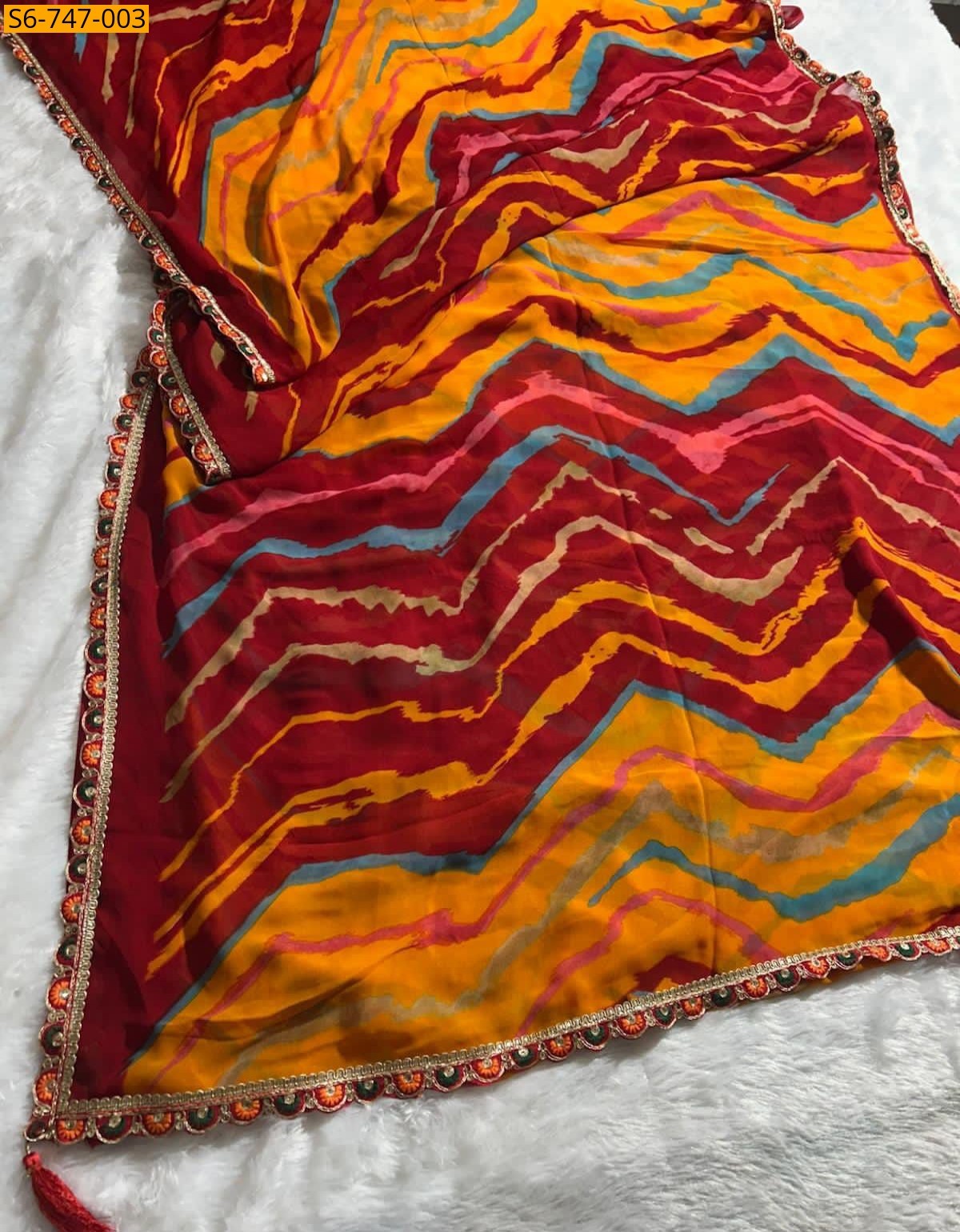 Multi Color Fancy Georgette Saree