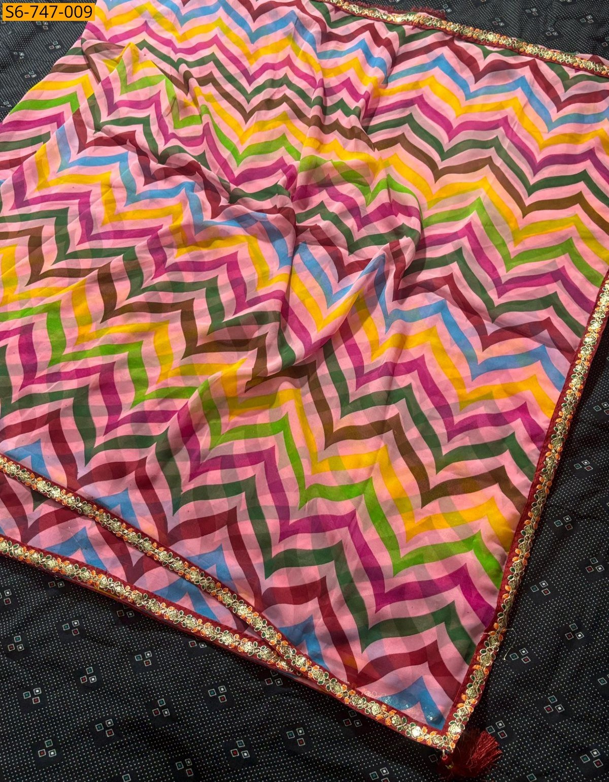 Multi Color Fancy Georgette Saree