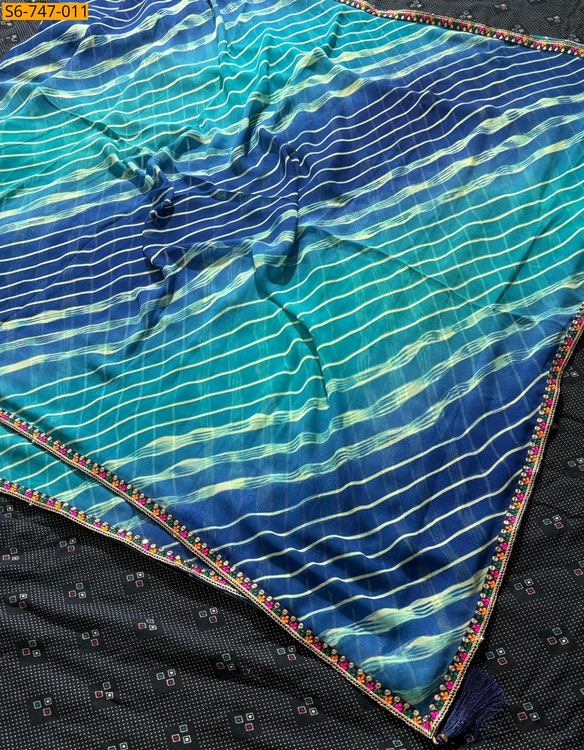 Multi Color Fancy Georgette Saree