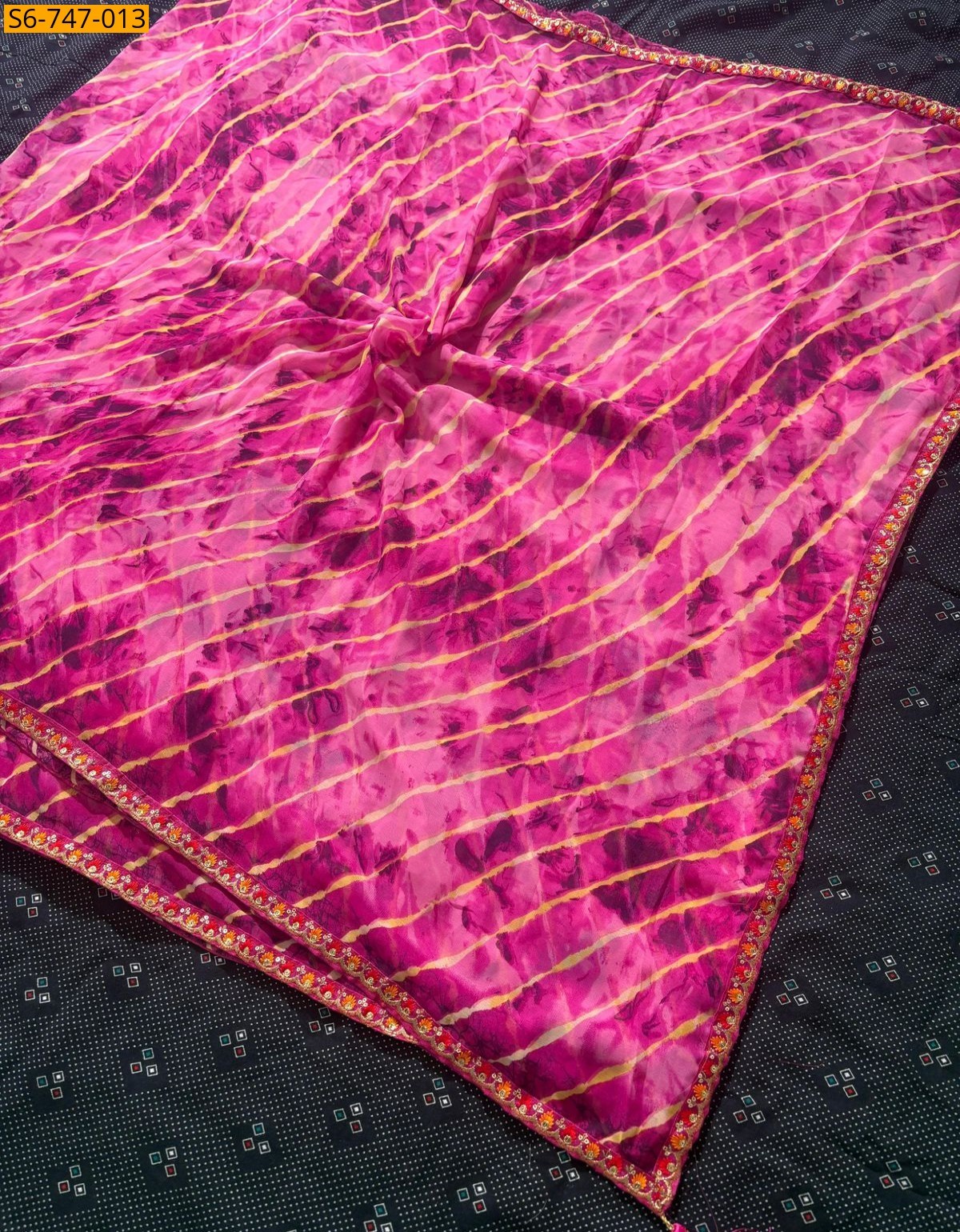 Pink Fancy Georgette Saree