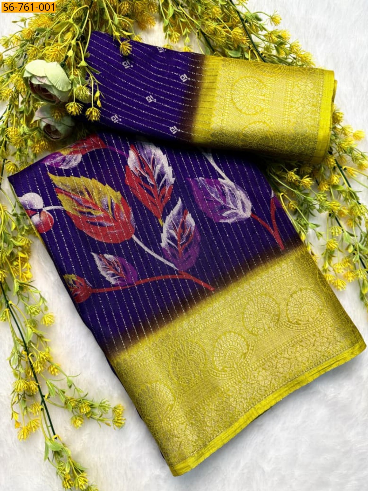 Violet Fancy Dola Silk Rekko Sarees