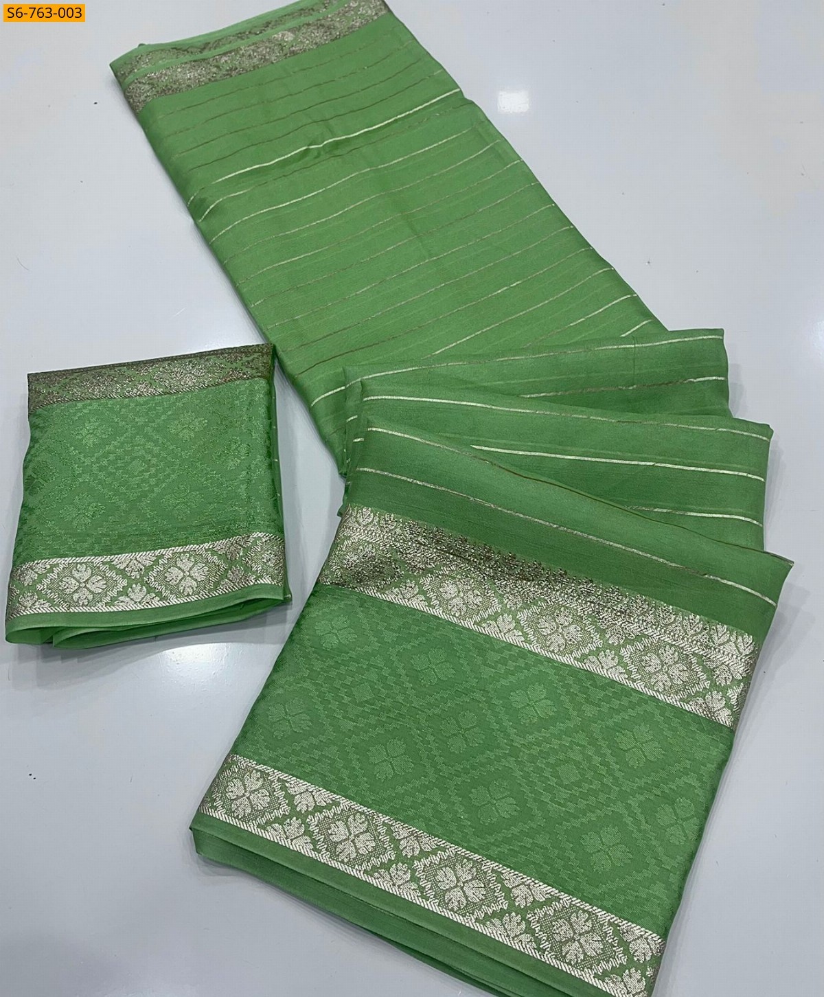 Green Viscose Georgette Saree