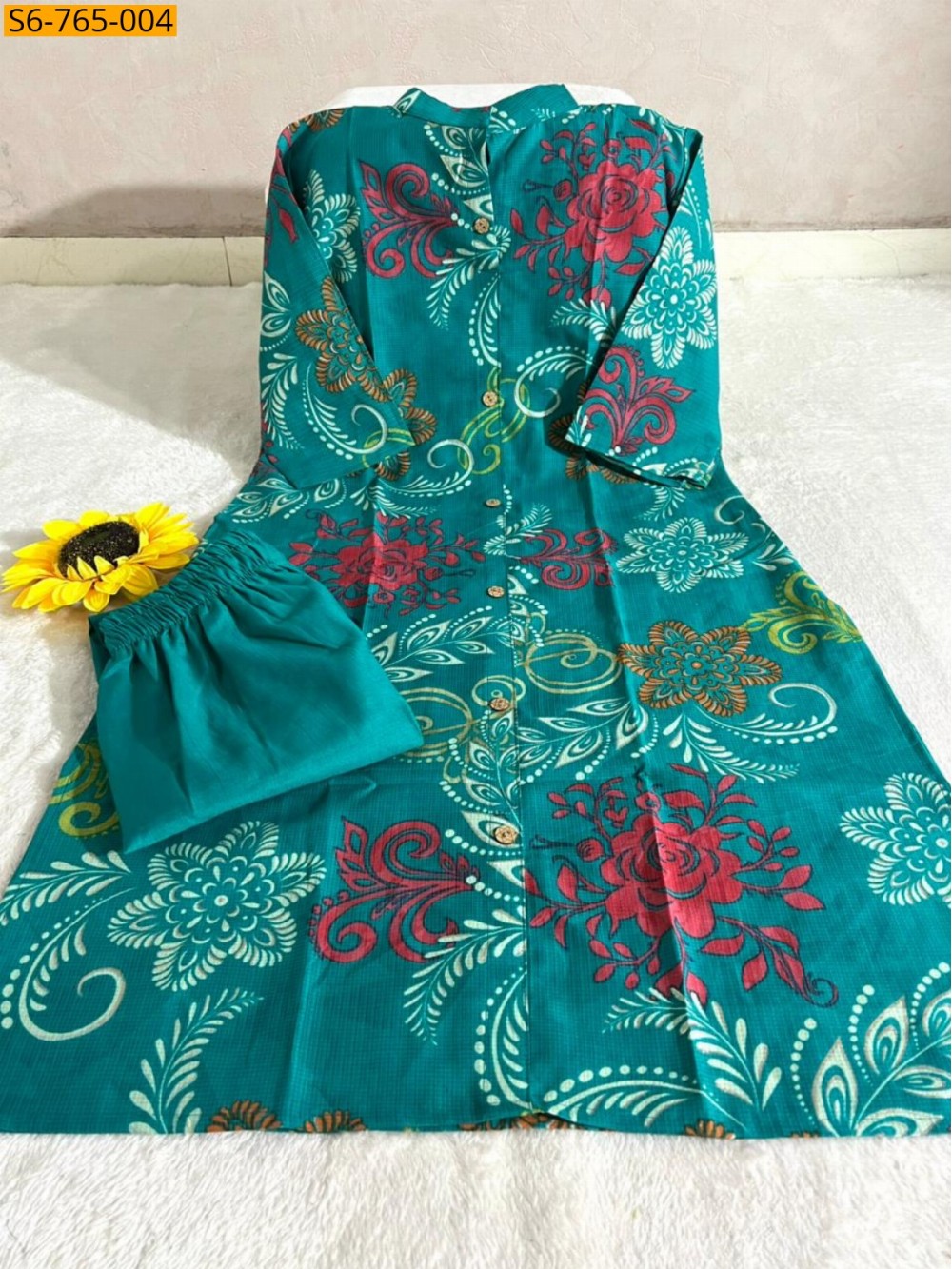 Cotton Aline Kurti With Pant