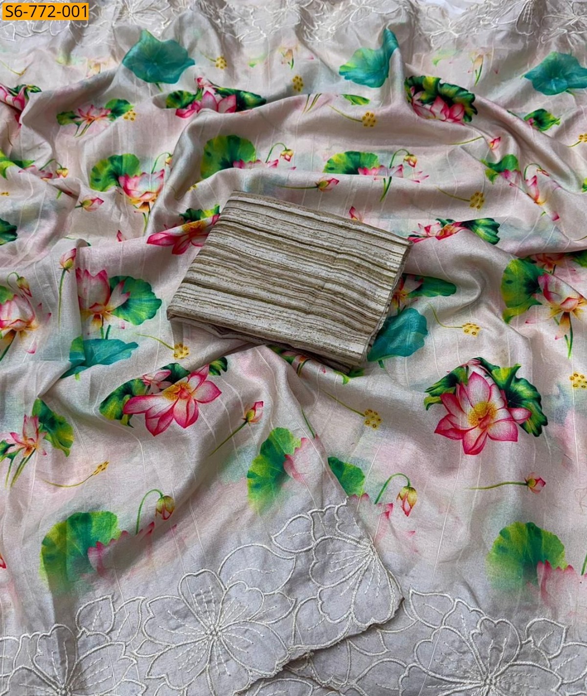 Light Pink Fancy tussar silk sarees