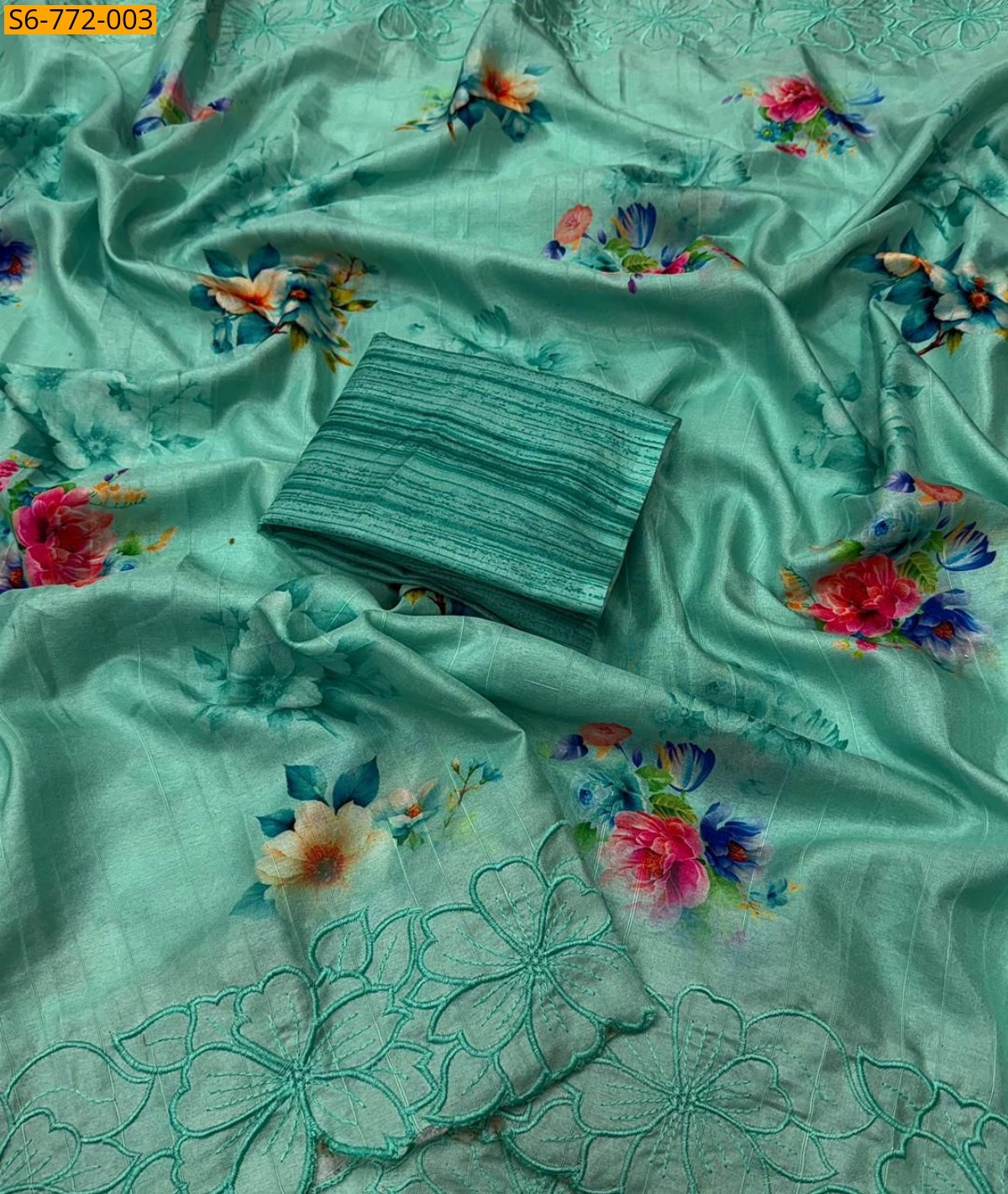 Rama Green Fancy tussar silk sarees