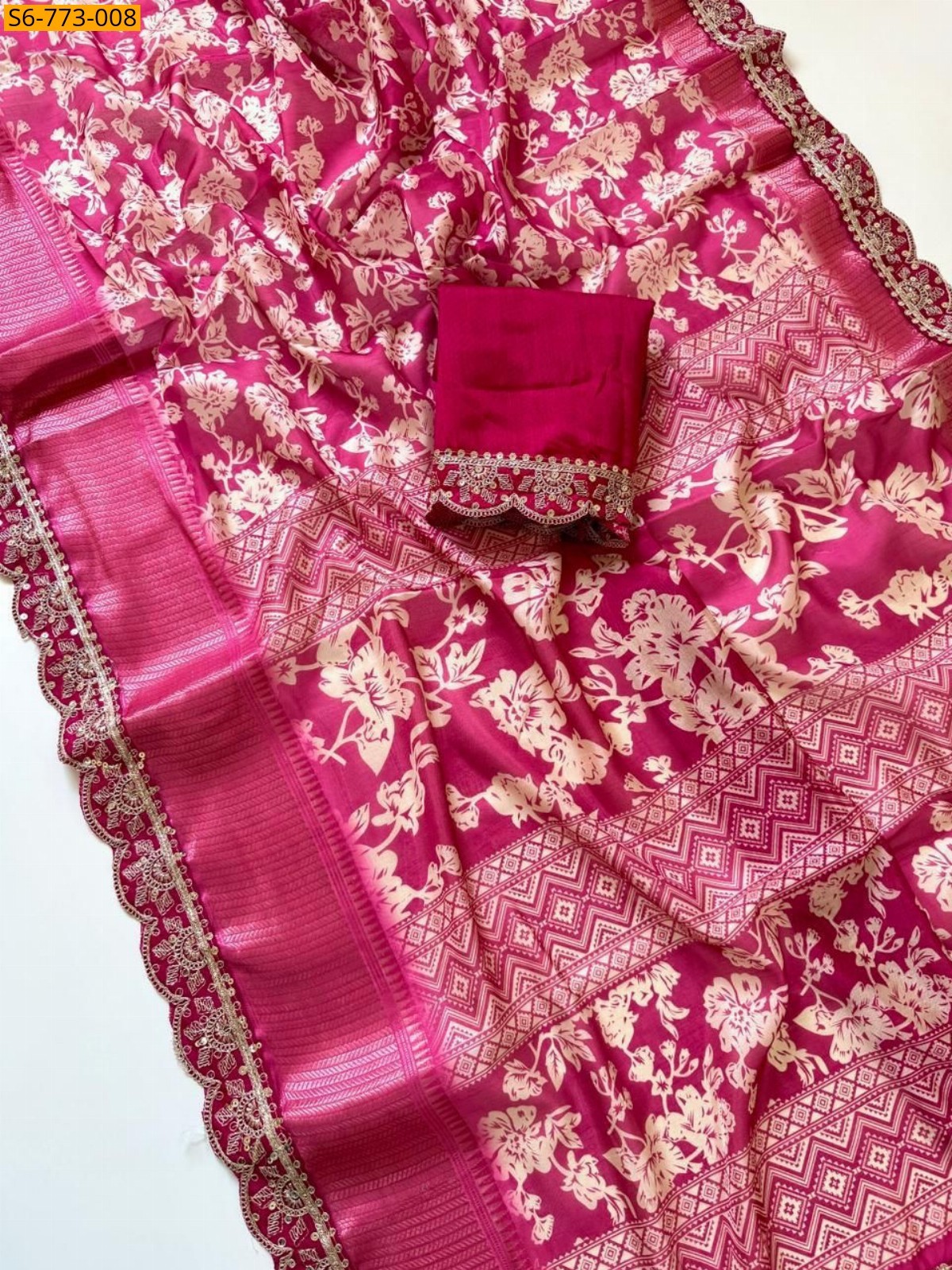 Pink Fancy Dola Banarasi silk sarees