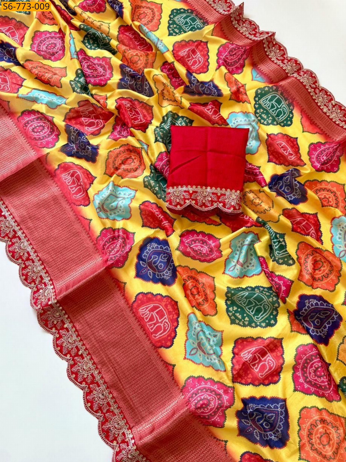 Yellow Fancy Dola Banarasi silk sarees