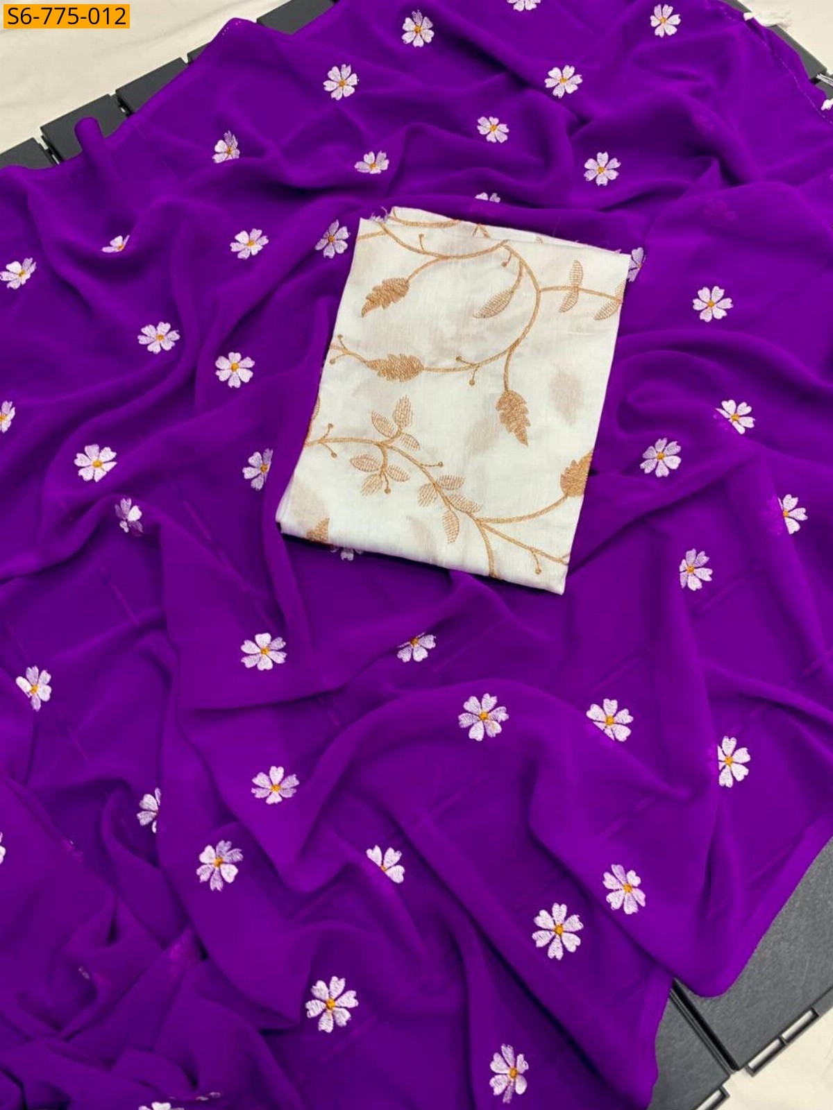 Violet Fancy Georgette Saree