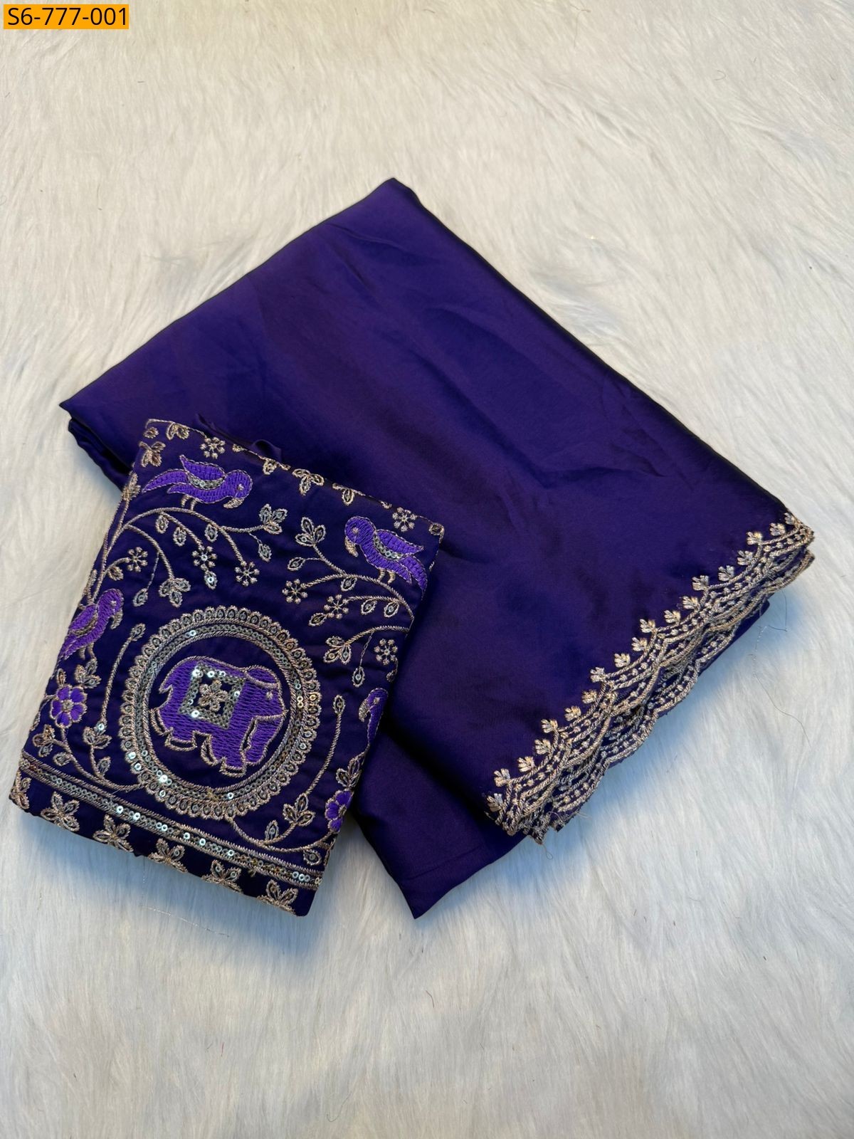 Violet Fancy Soft Rangoli silk saree