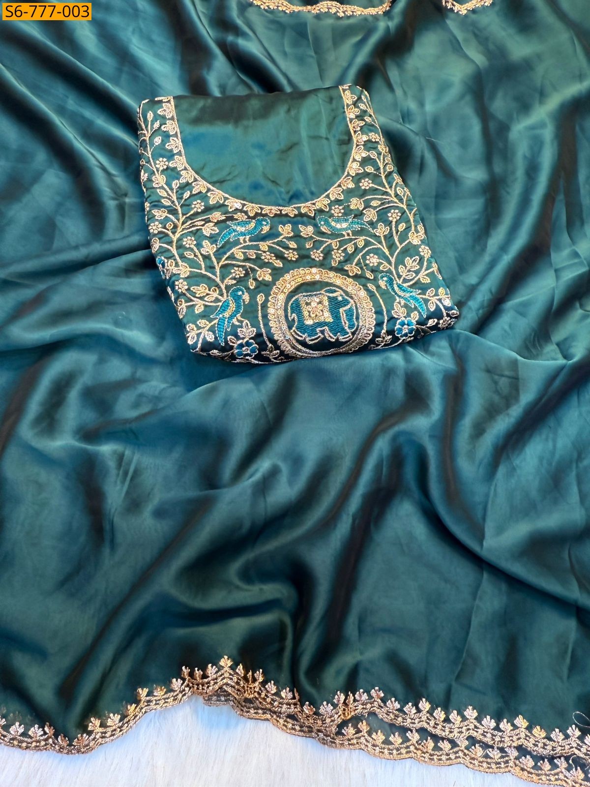 Morpitch Fancy Soft Rangoli silk saree