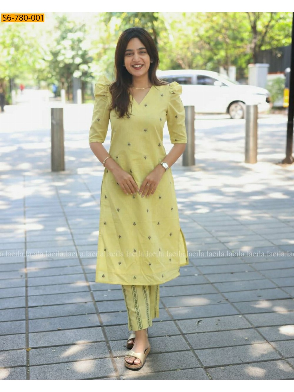 Fancy Blended Cotton Slub Kuti with Pant