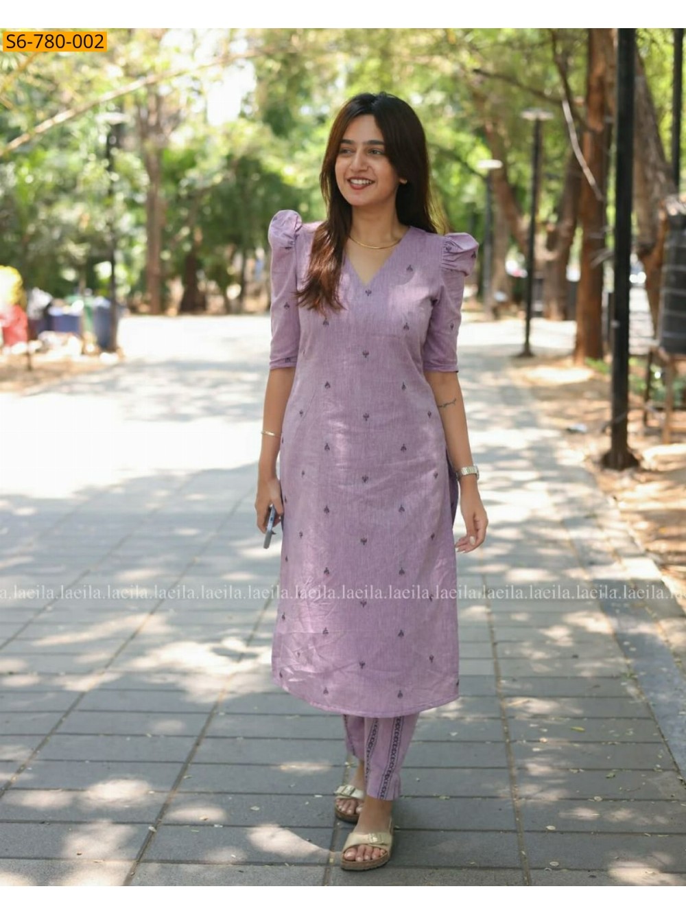 Fancy Blended Cotton Slub Kuti with Pant