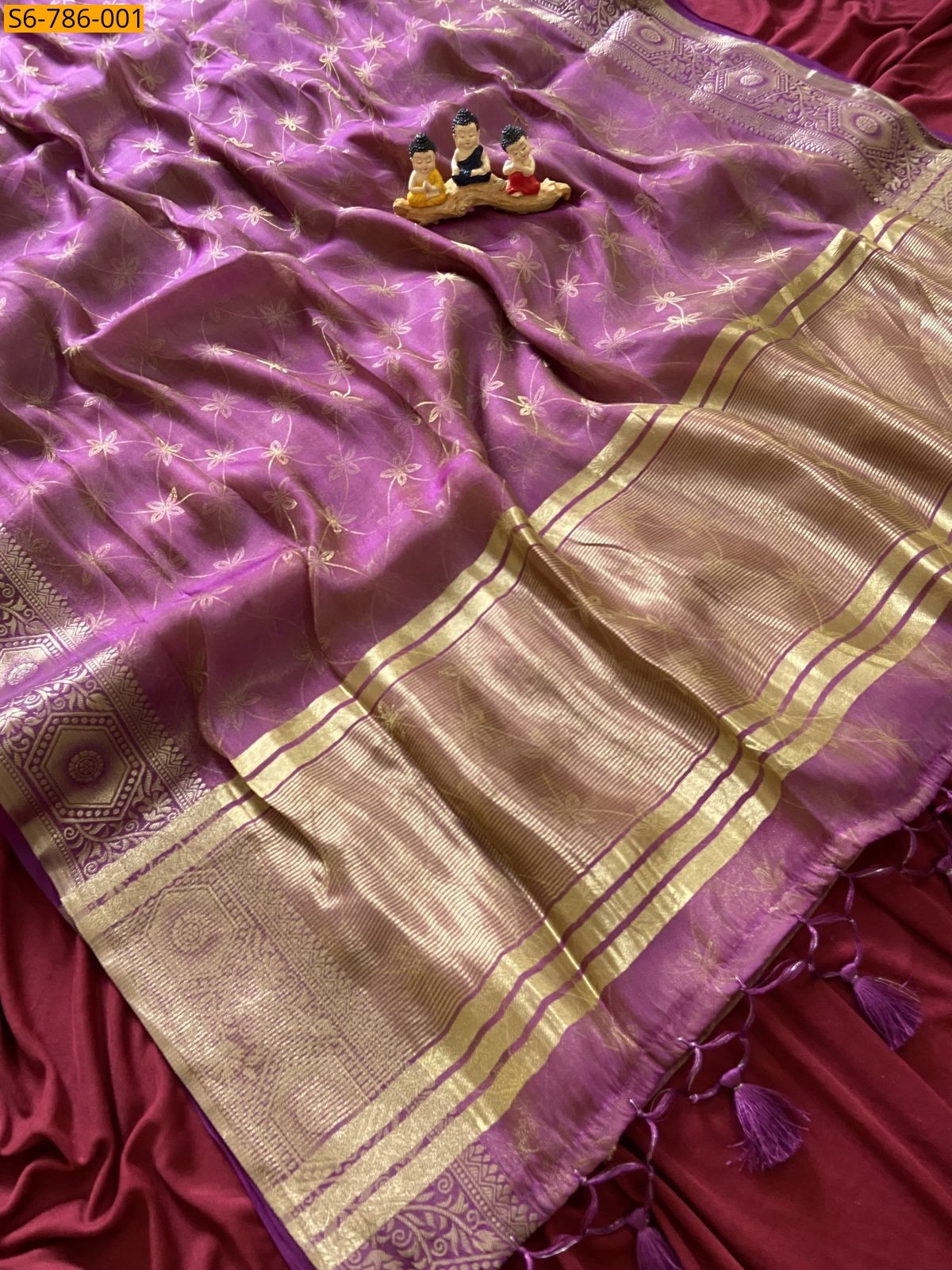 Pink Fancy Soft Fendy Satin Saree