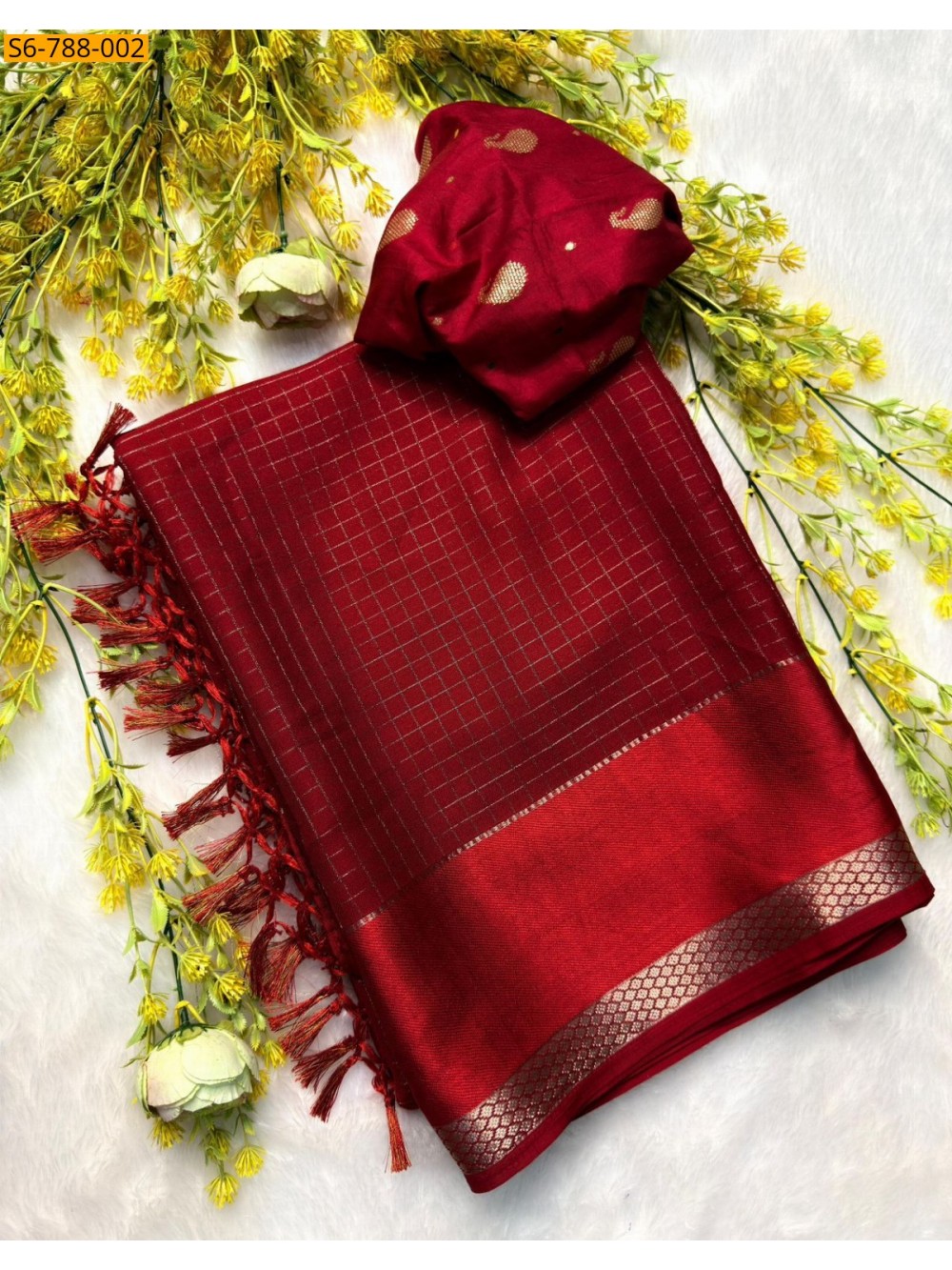 Fancy Viscose Chinon Saree