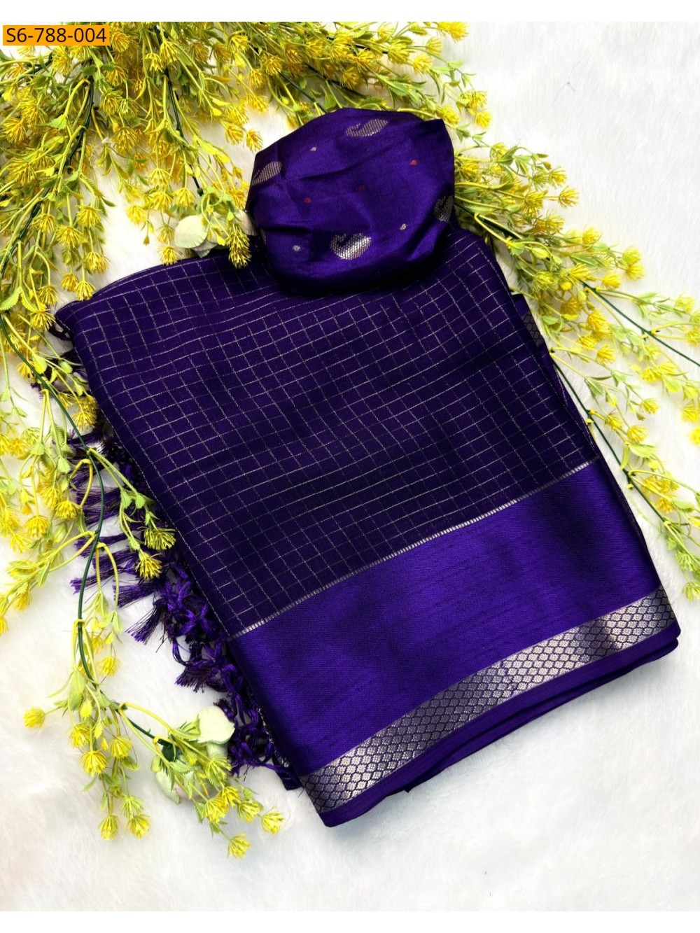 Fancy Viscose Chinon Saree
