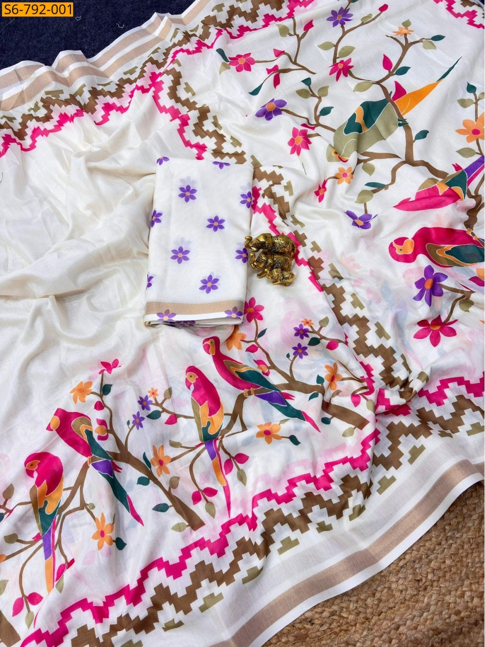 Fancy Soft Mulmul Cotton Saree
