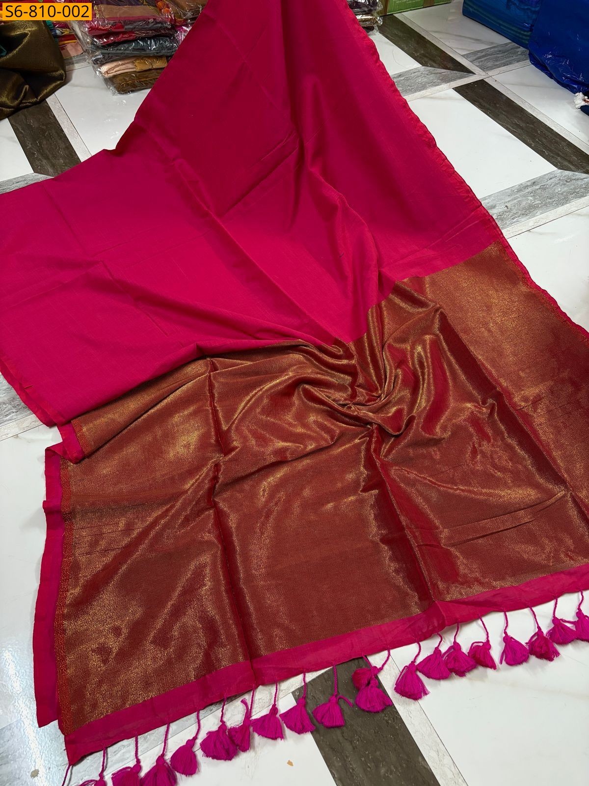 Fancy Khadi cotton saree