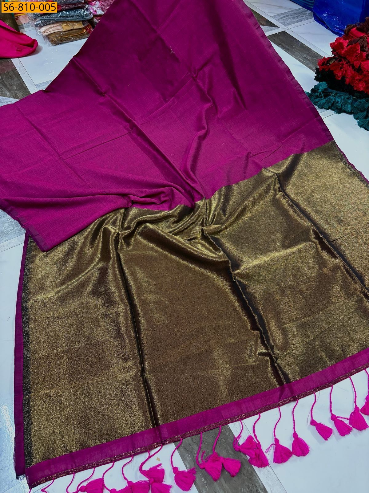 Fancy Khadi cotton saree